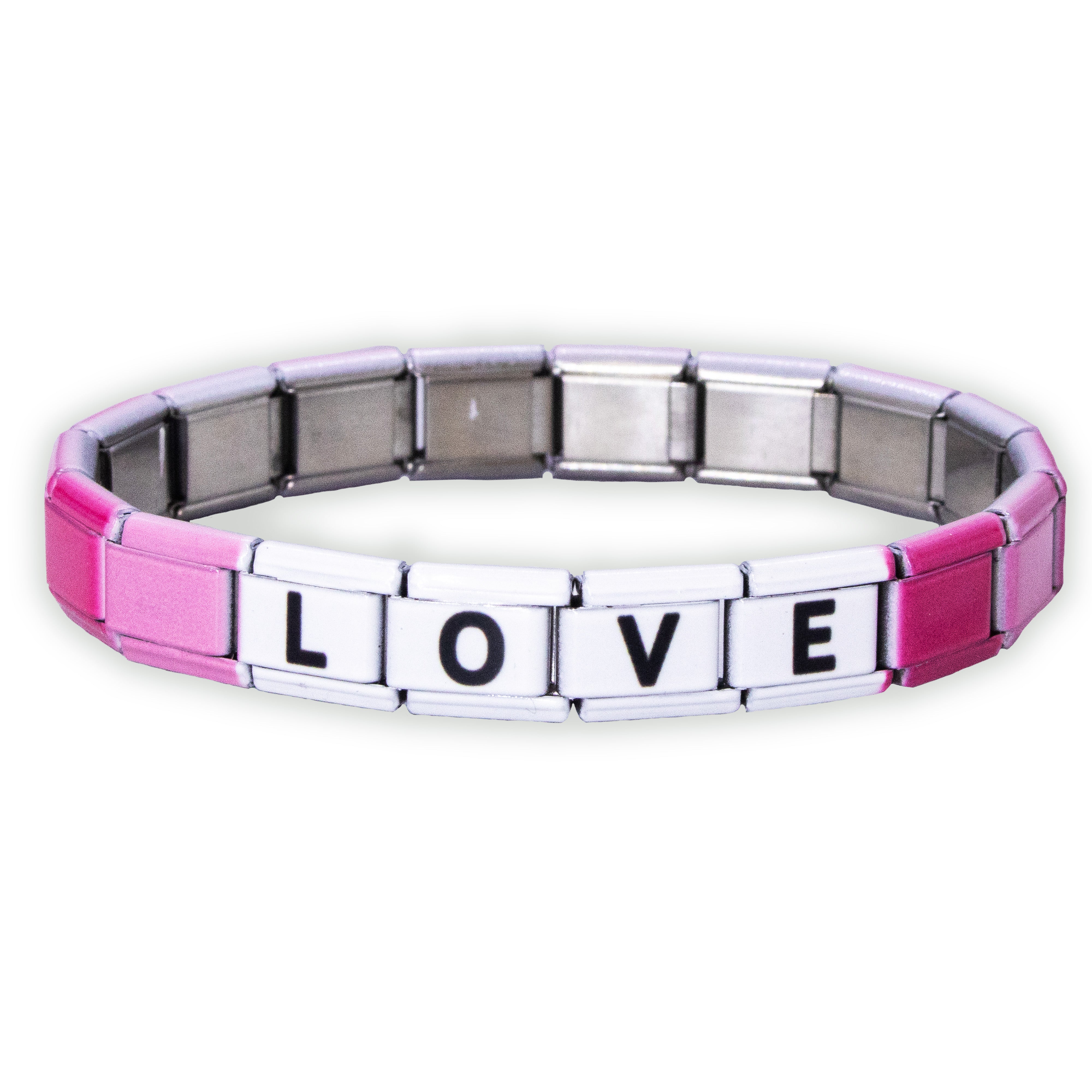 Charm Link Word Bracelet