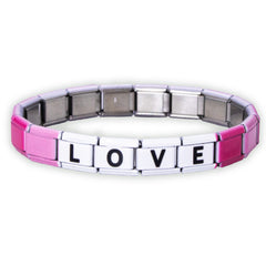 Charm Link Word Bracelet