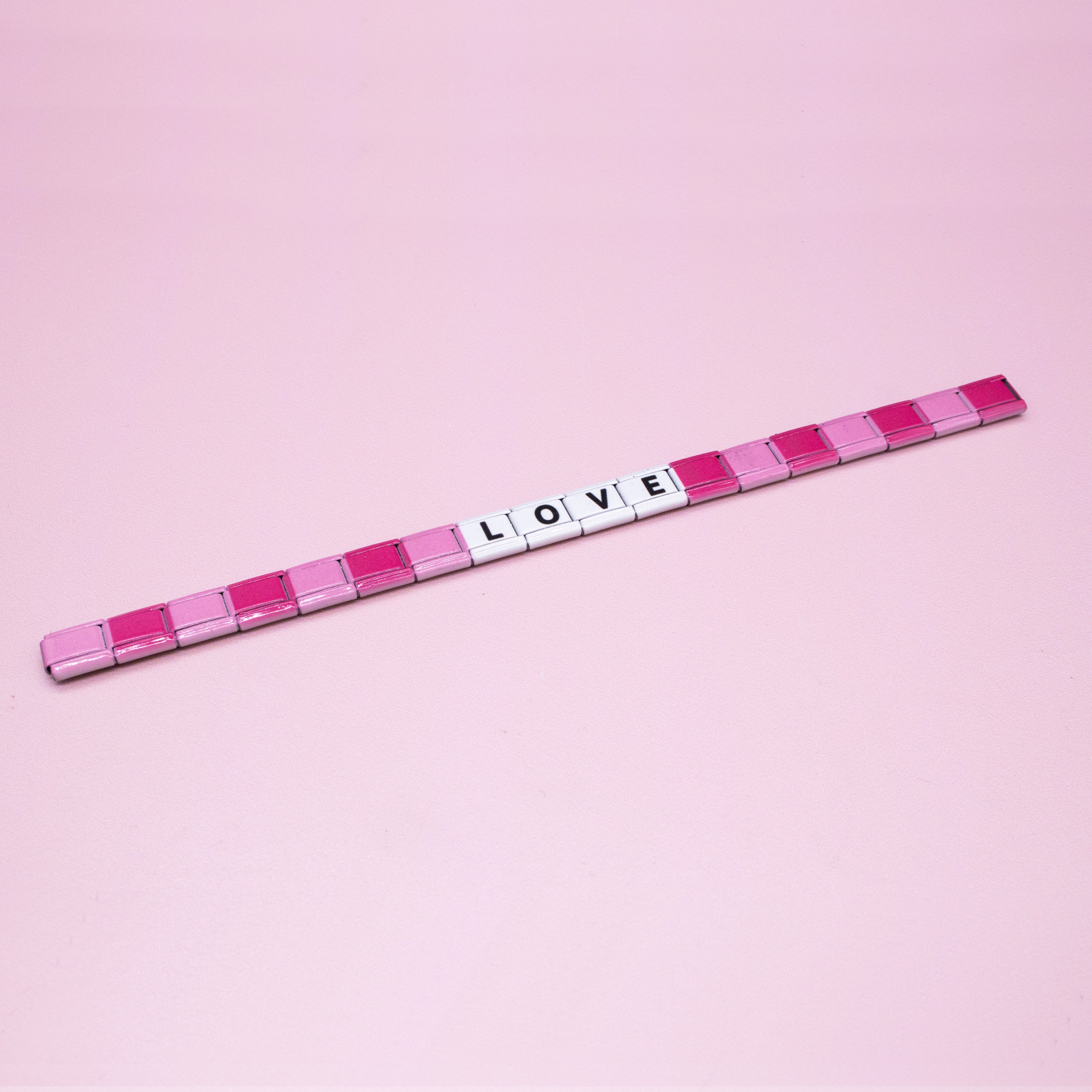 Charm Link Word Bracelet