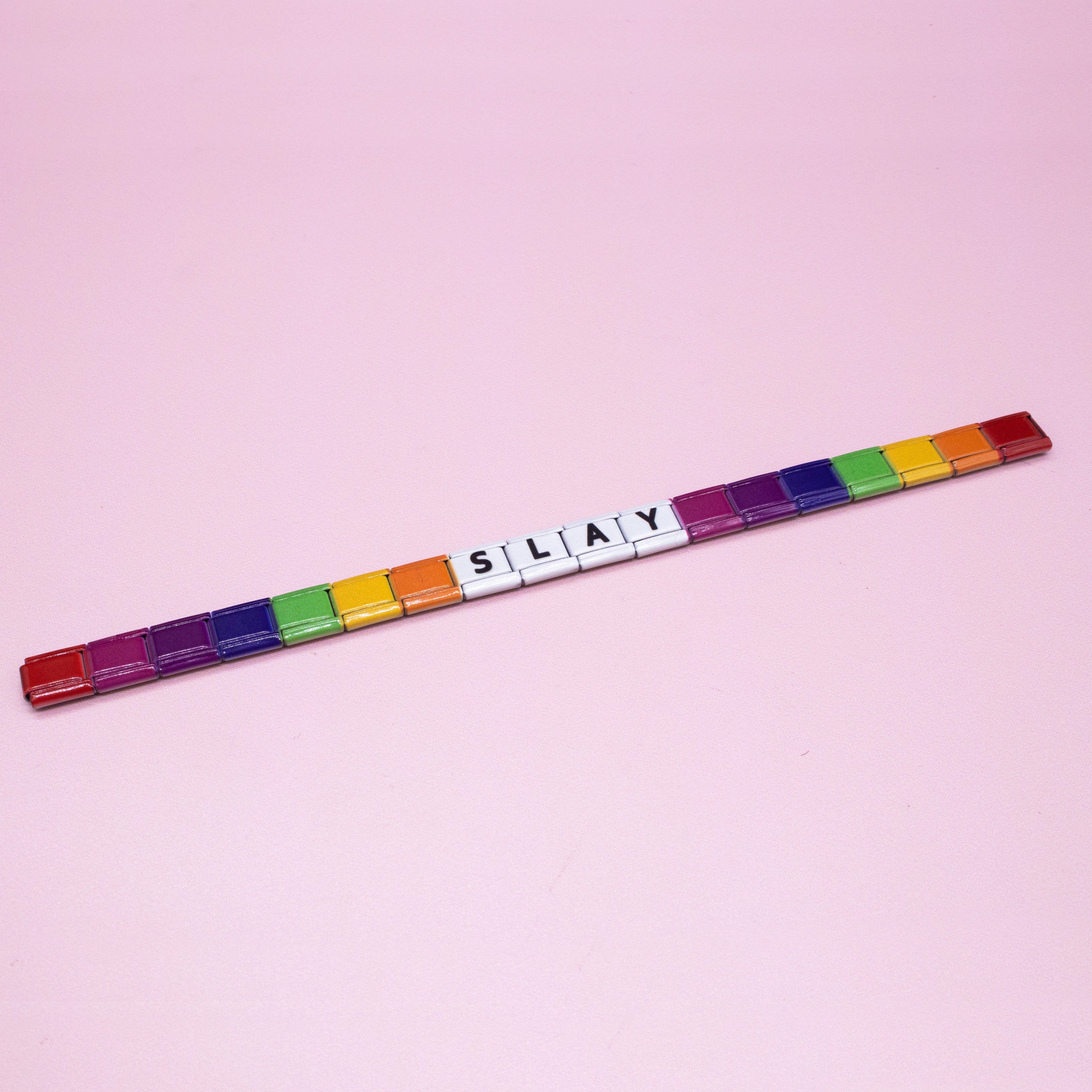 Charm Link Word Bracelet