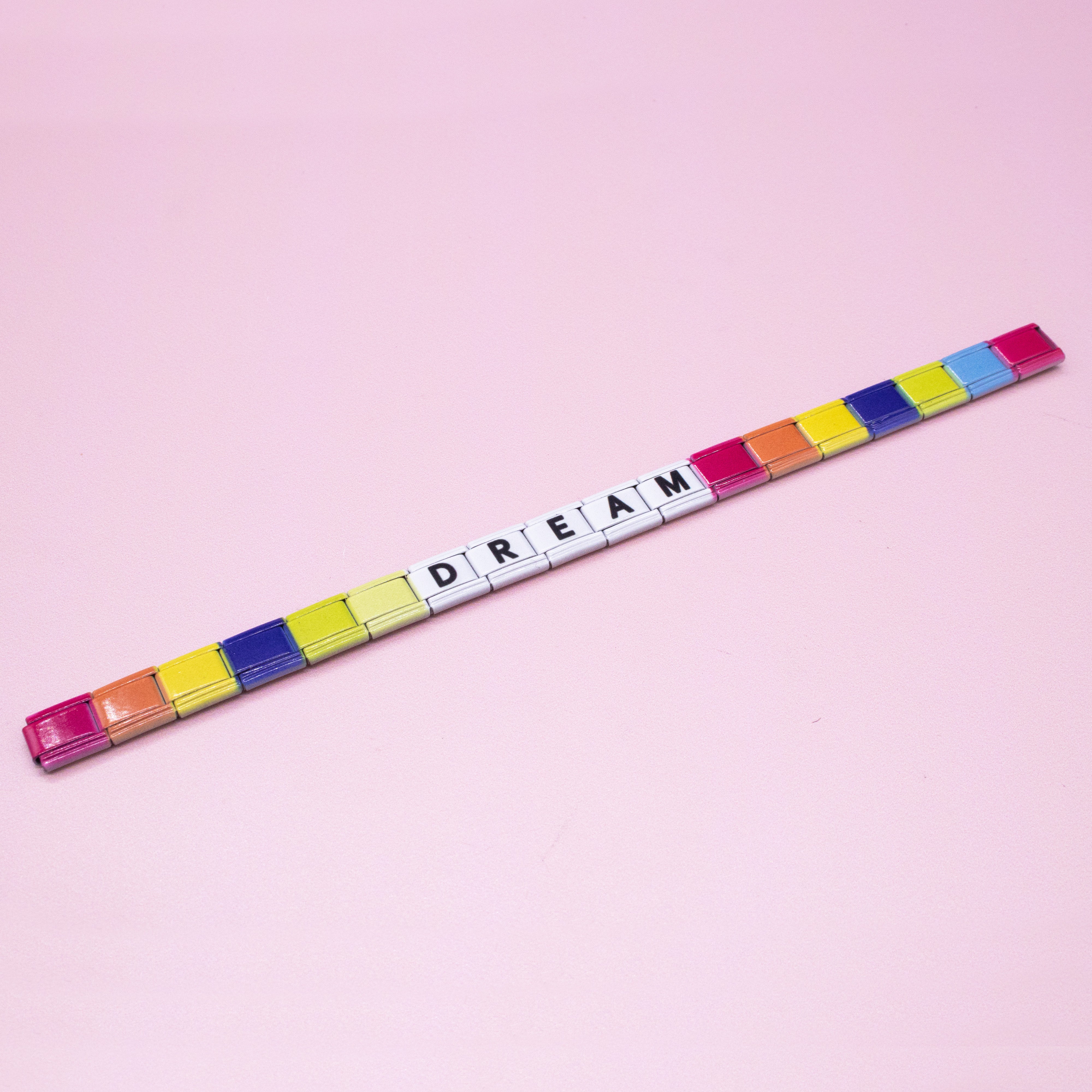 Charm Link Word Bracelet