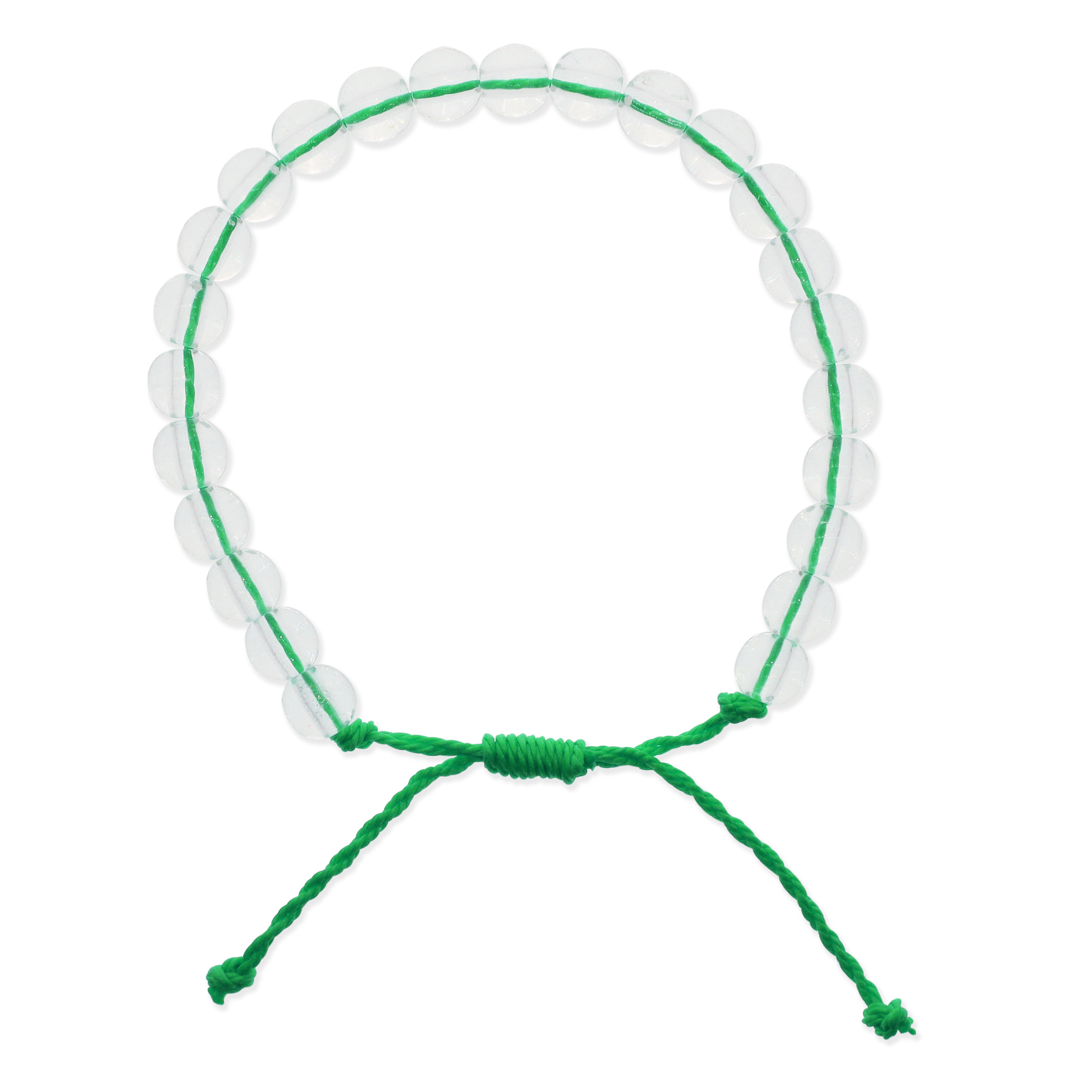 Adjustable Clear Beaded Bracelet