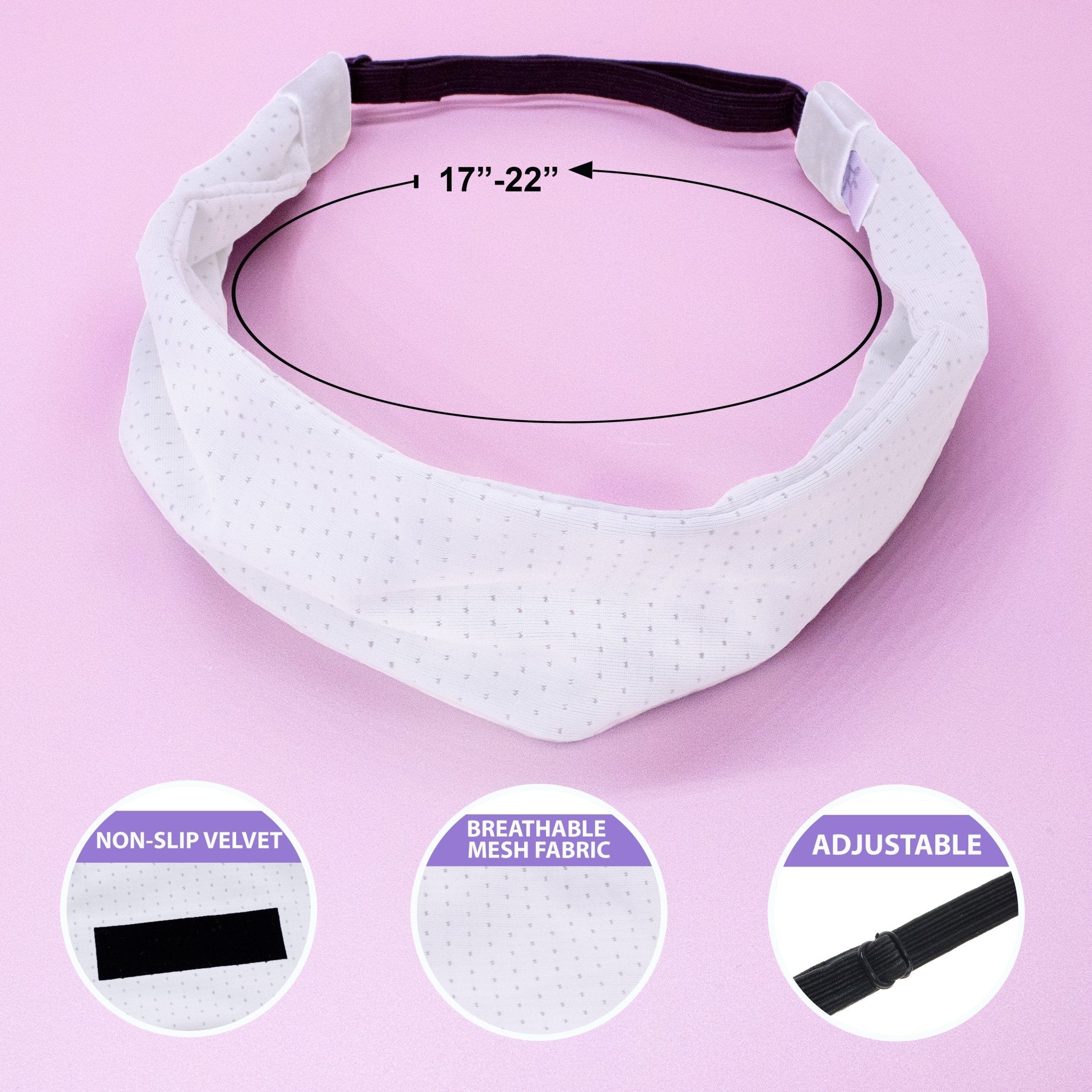 Adjustable No Slip Mesh Sport Headbands - 3 Pack - FROG SAC