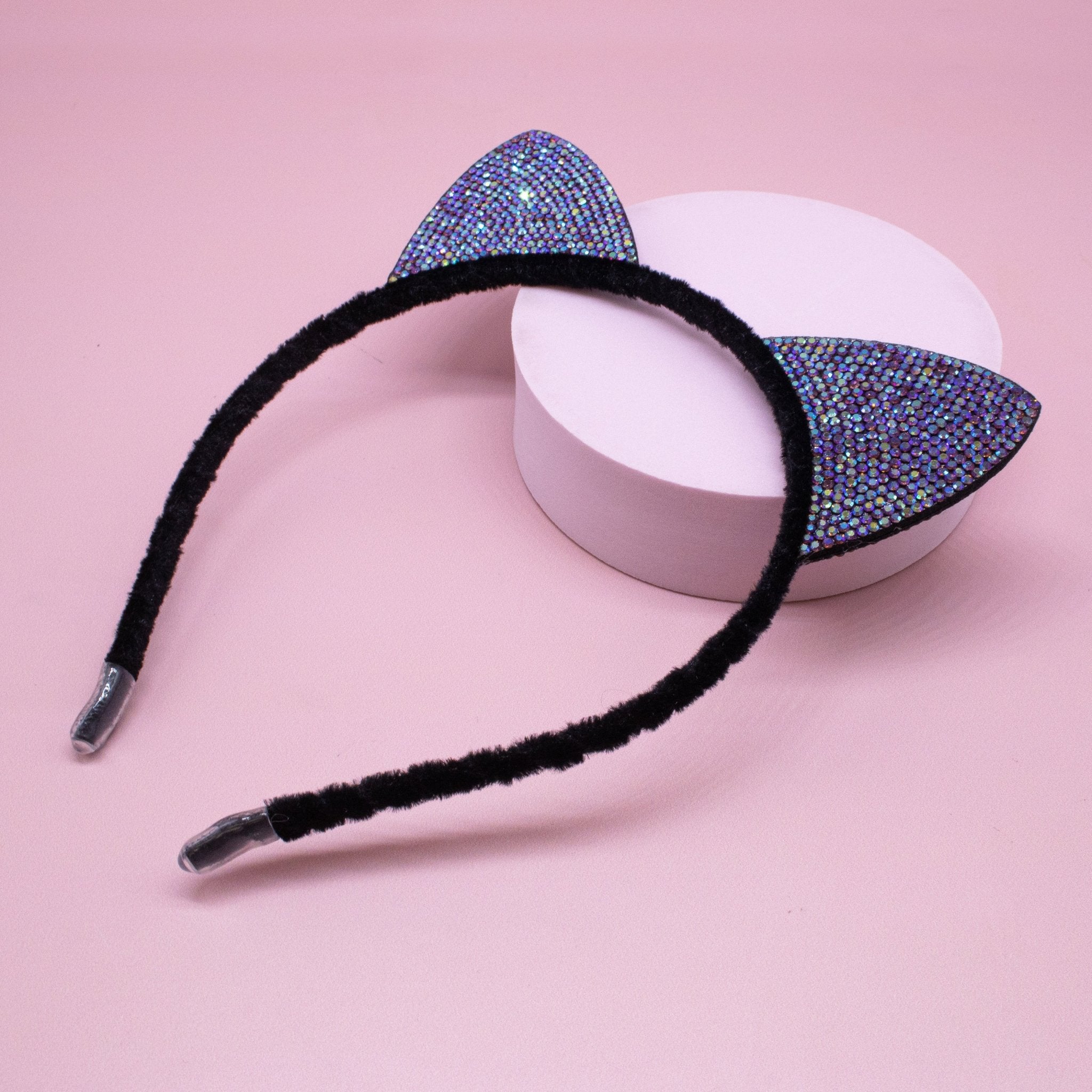 Cat Ear Headband - Dual Sided Rhinestone - FROG SAC