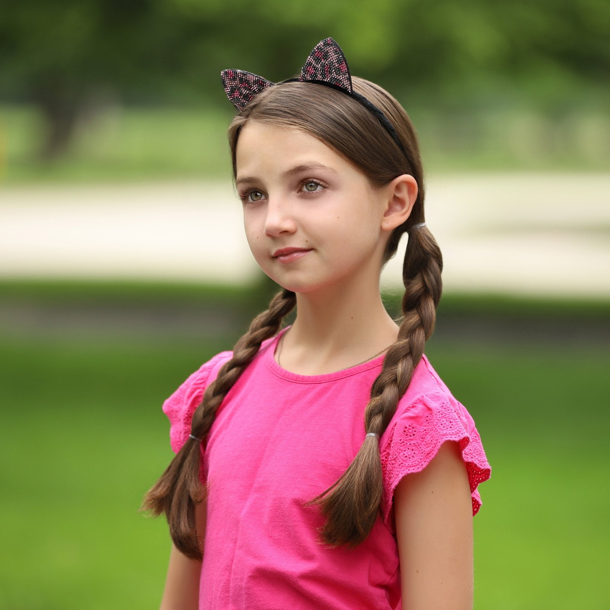 Cat Ears Headband - Dual Sided Rhinestone - FROG SAC