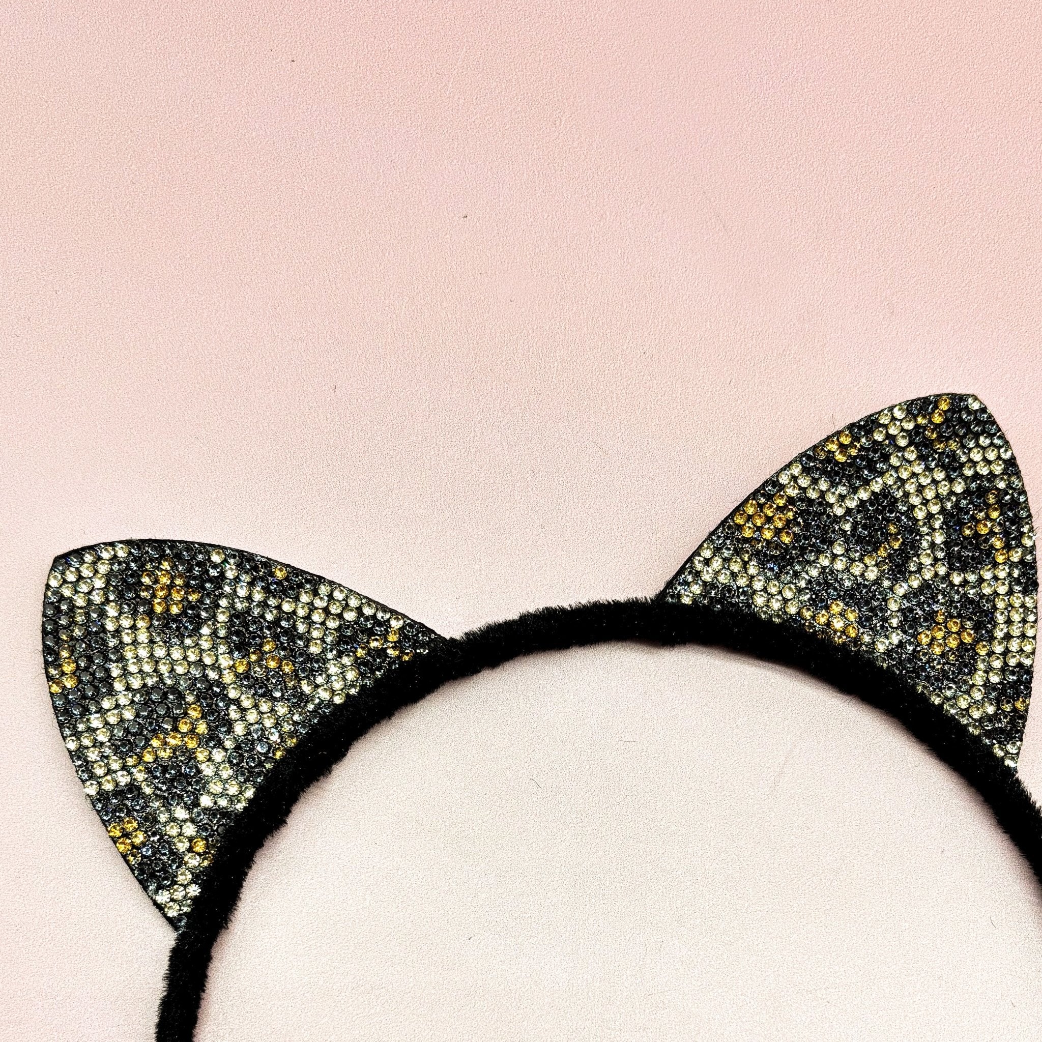 Cat Ears Headband - Dual Sided Rhinestone - FROG SAC