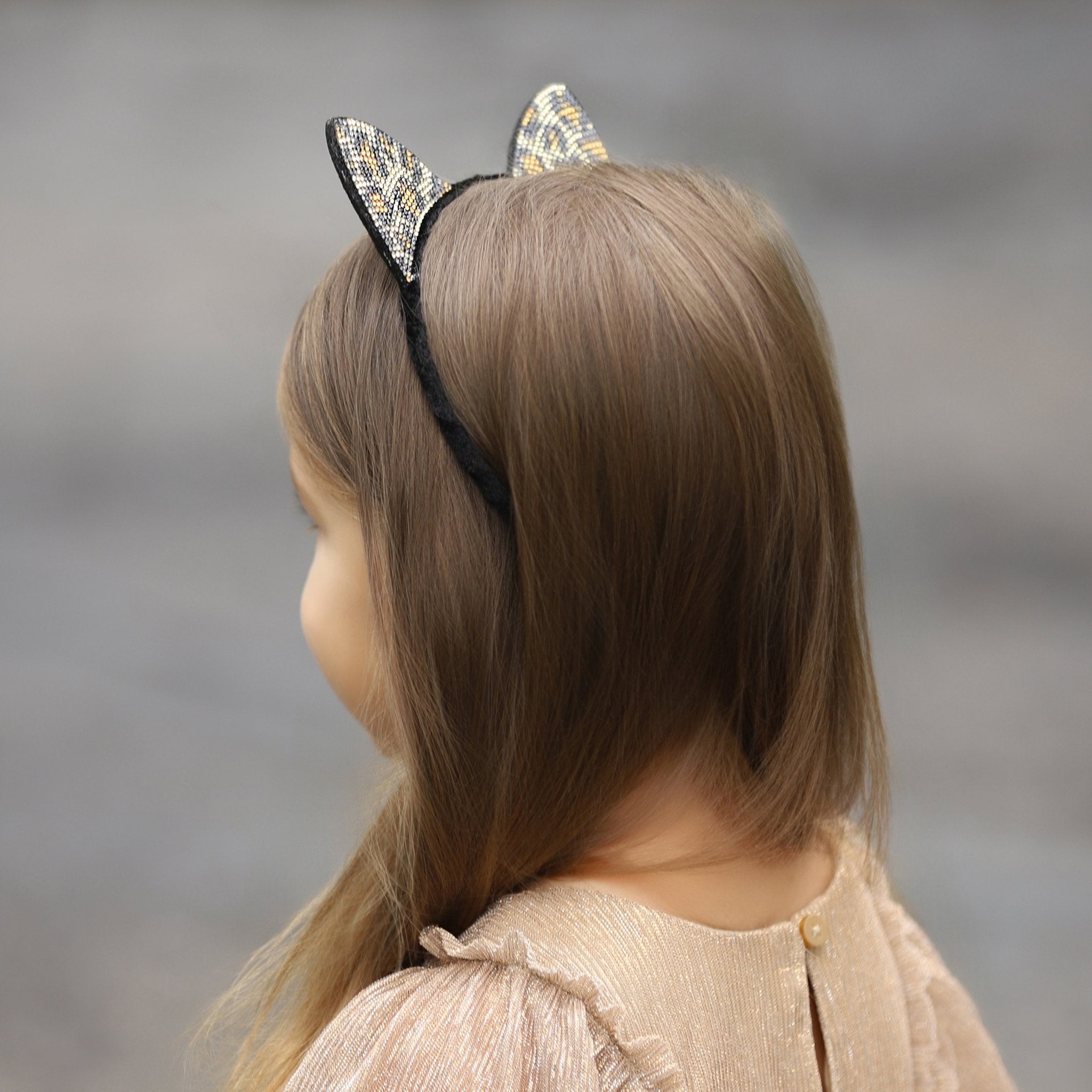 Cat Ears Headband - Dual Sided Rhinestone - FROG SAC