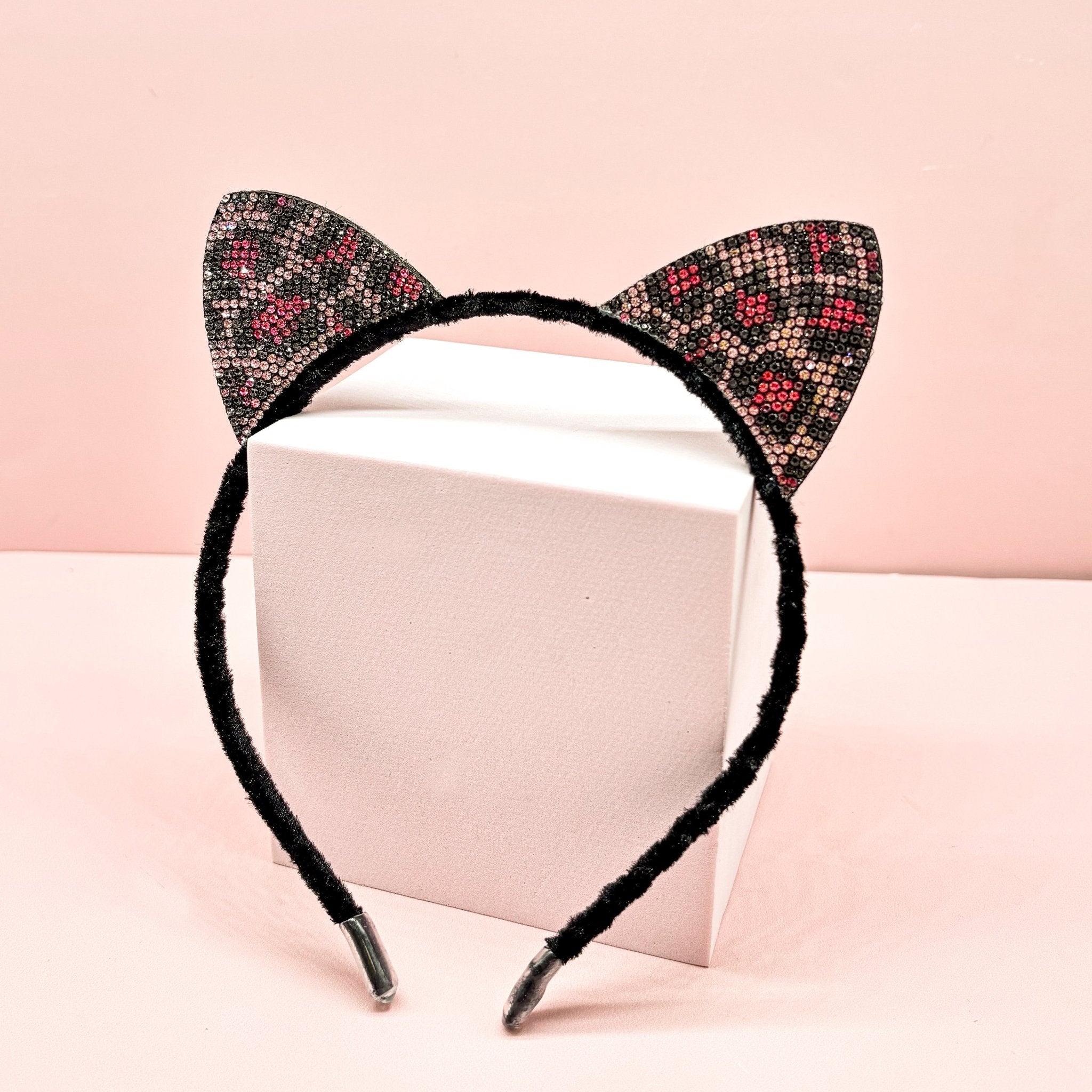 Cat Ears Headband - Dual Sided Rhinestone - FROG SAC