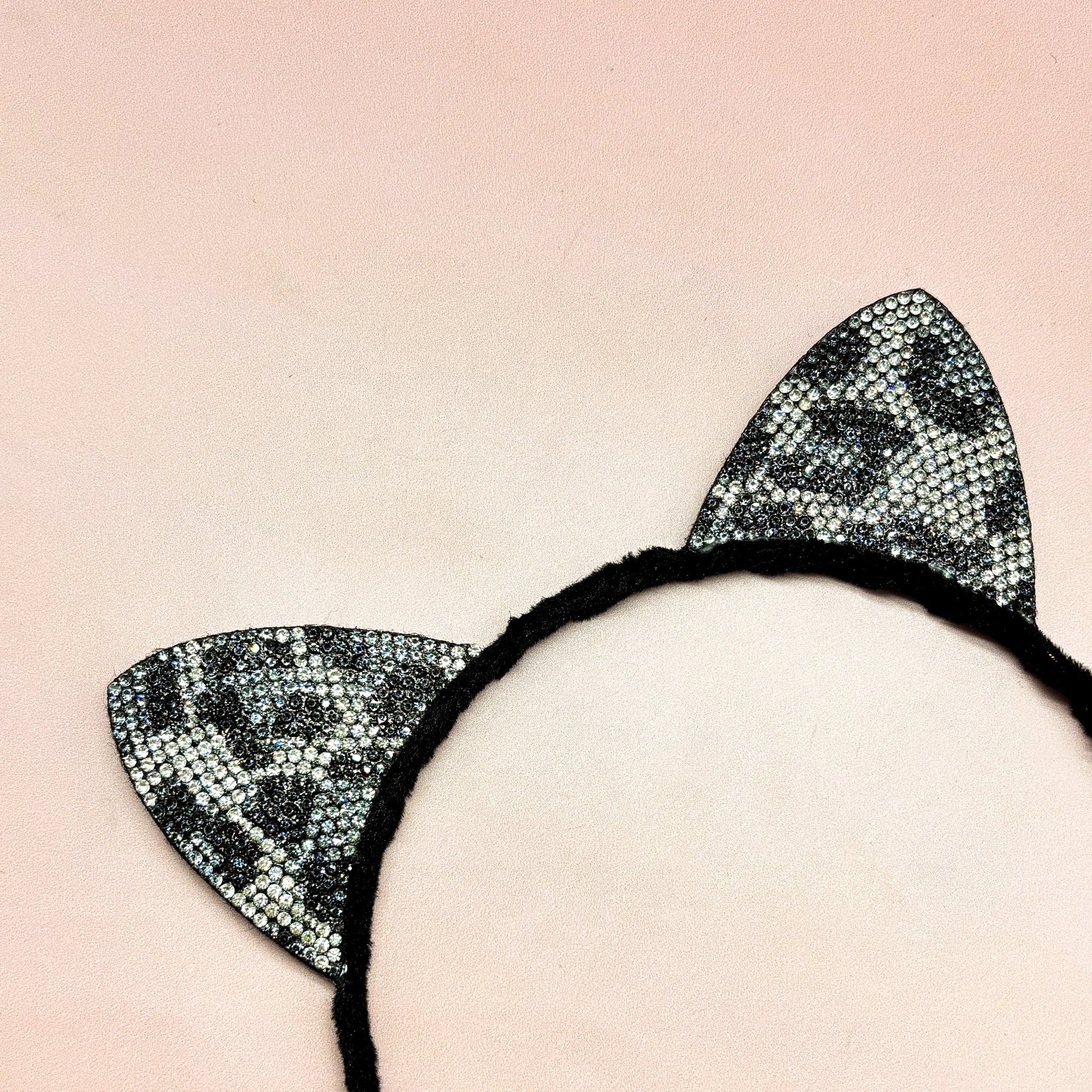 Cat Ears Headband - Dual Sided Rhinestone - FROG SAC