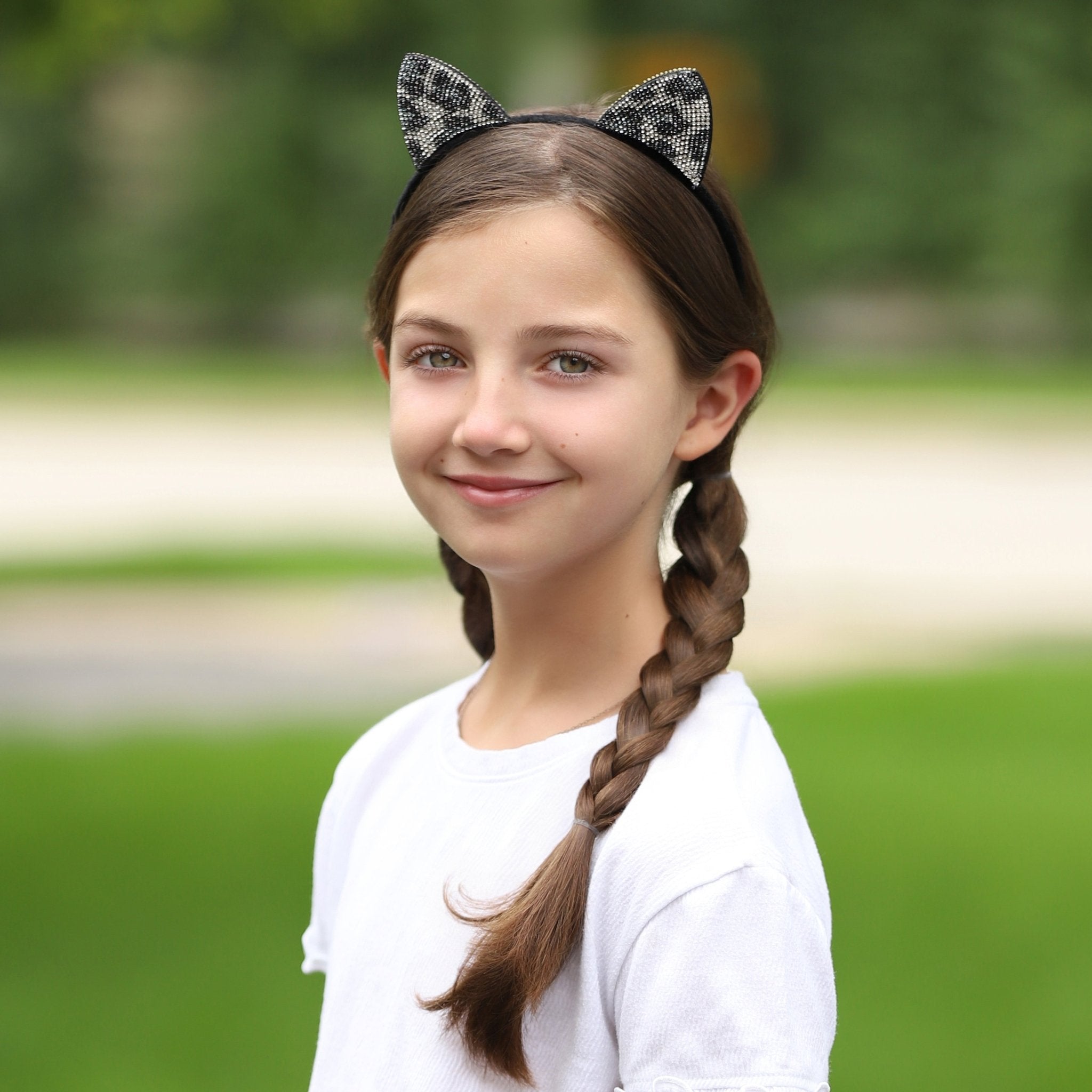 Cat Ears Headband - Dual Sided Rhinestone - FROG SAC