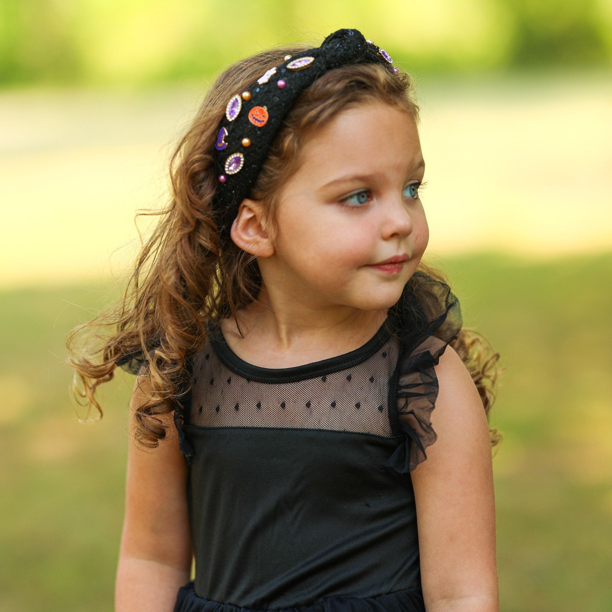 Halloween Knot Headband - Embellished Tweed - FROG SAC