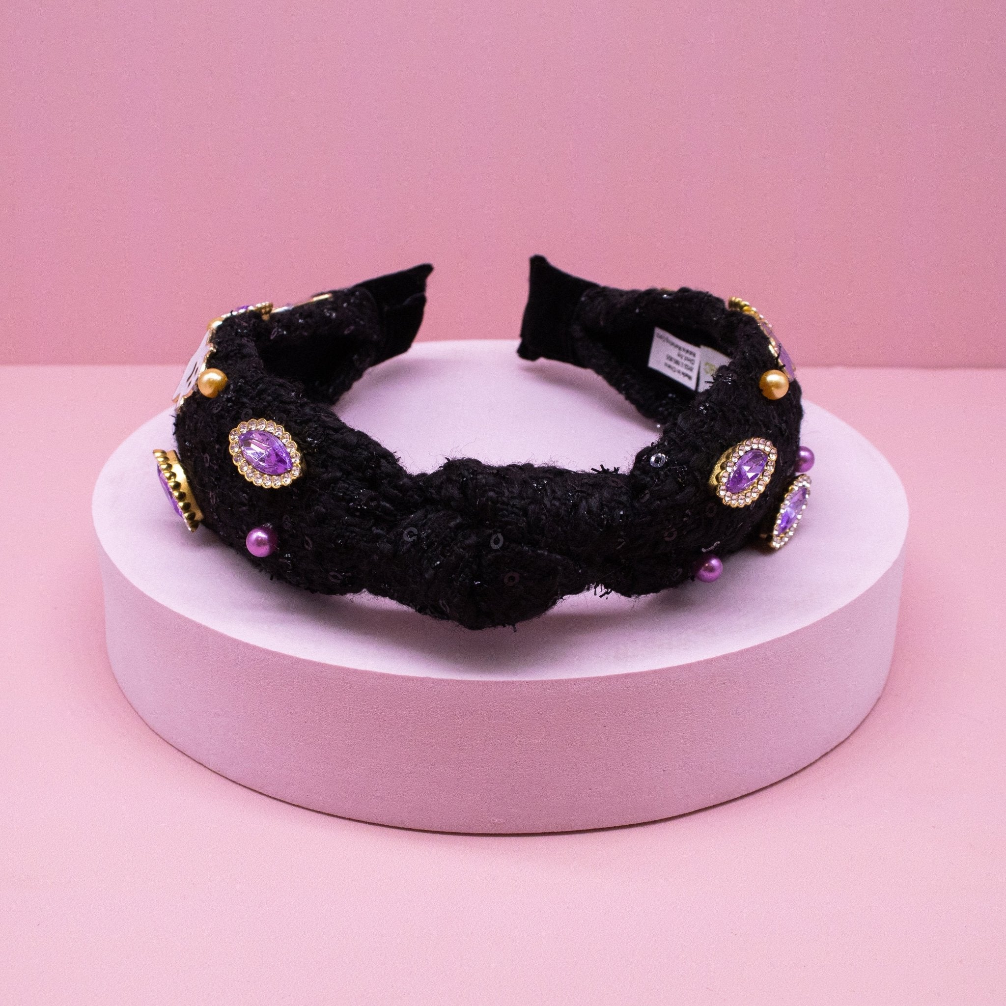 Halloween Knot Headband - Embellished Tweed - FROG SAC