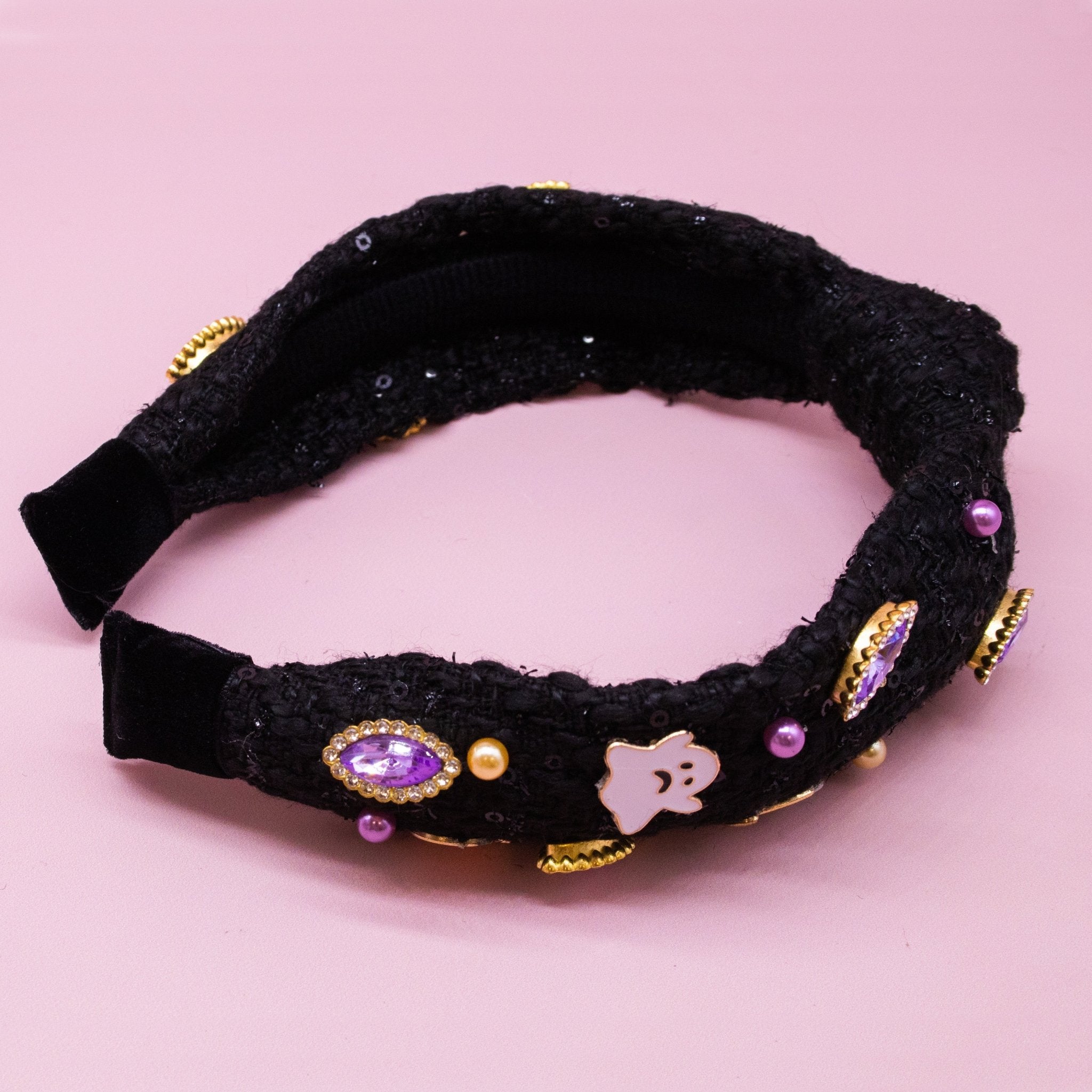 Halloween Knot Headband - Embellished Tweed - FROG SAC