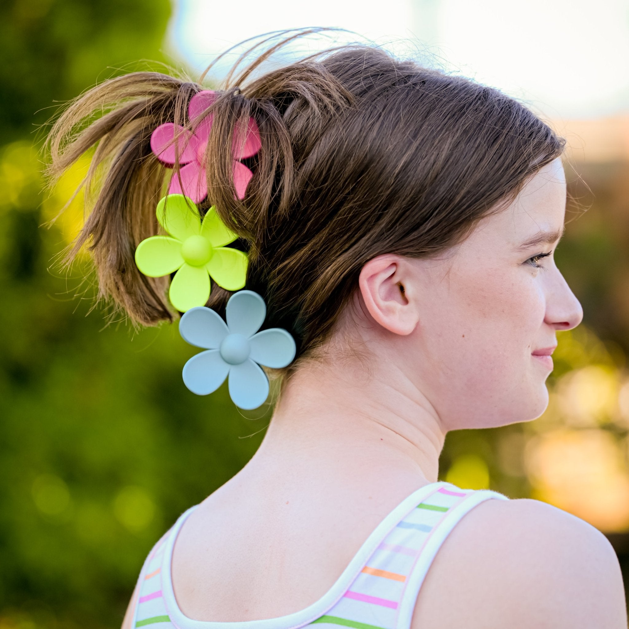 Matte Hair Claw Clip - Large Daisy Flower - FROG SAC