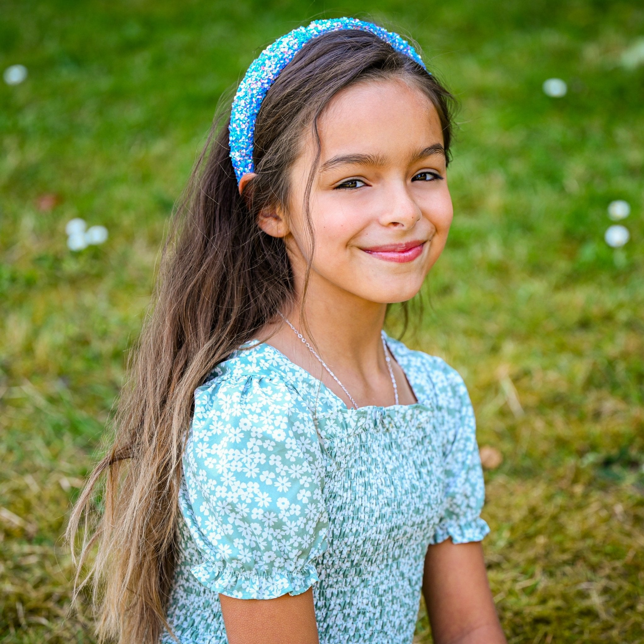Padded Sparkly Headband - Chunky Sequin Hair Band - FROG SAC