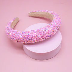Padded Sparkly Headband - Chunky Sequin Hair Band - FROG SAC