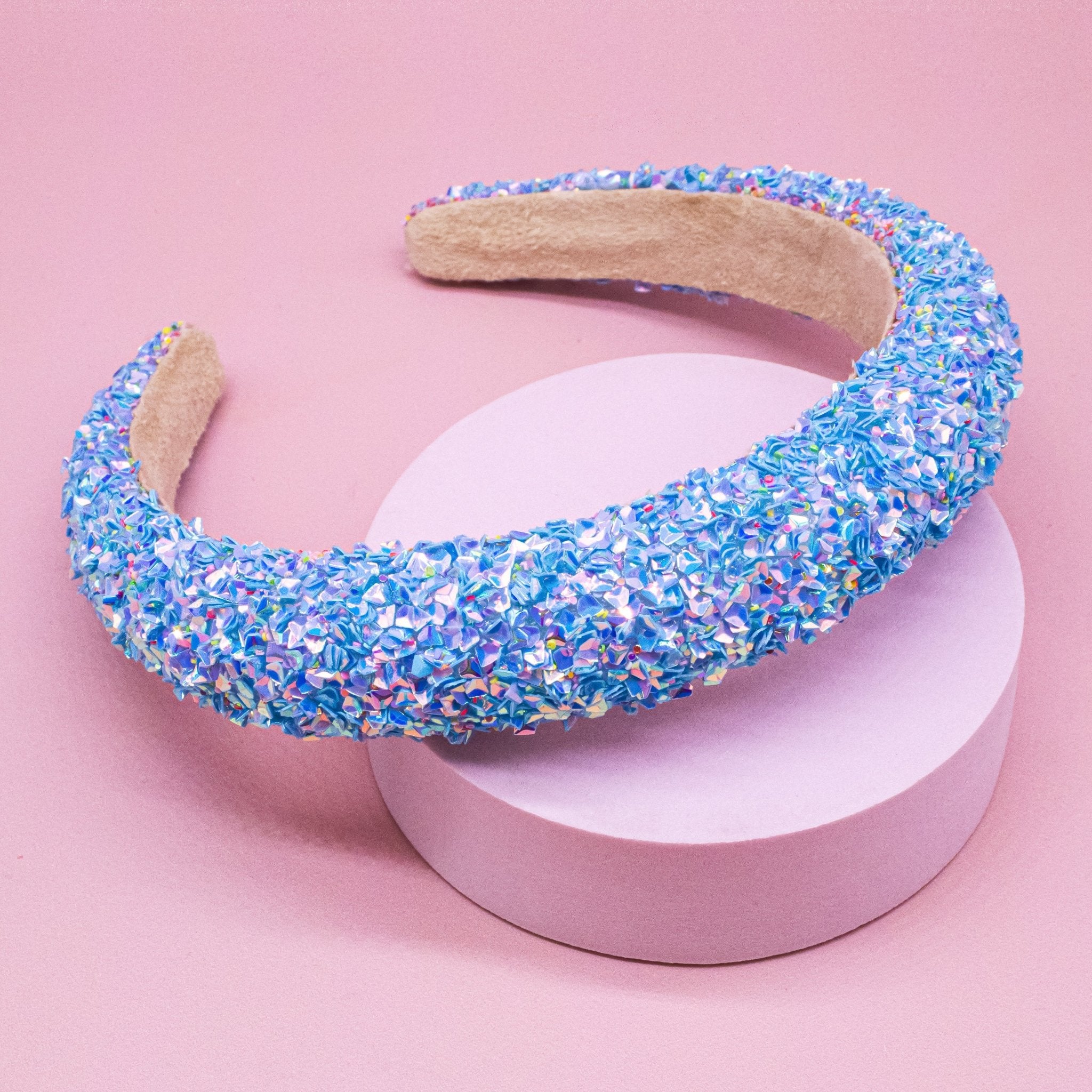 Padded Sparkly Headband - Chunky Sequin Hair Band - FROG SAC