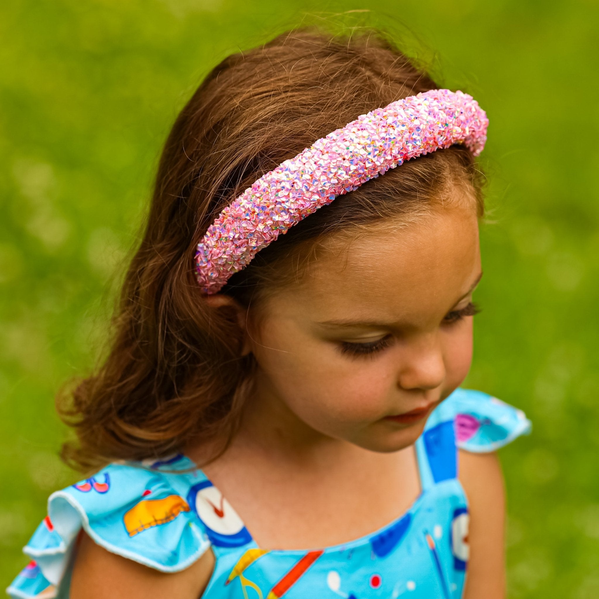 Padded Sparkly Headband - Chunky Sequin Hair Band - FROG SAC
