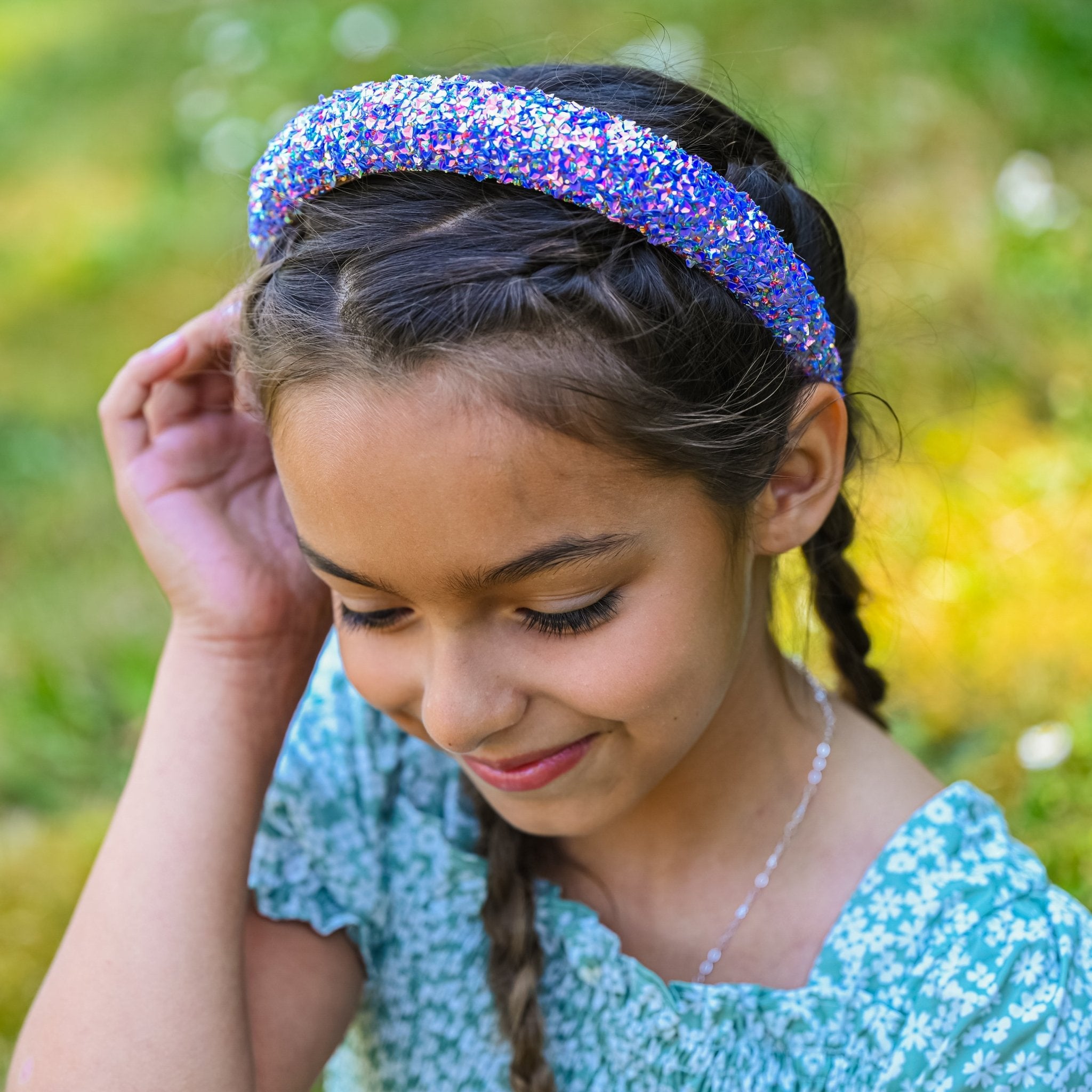 Padded Sparkly Headband - Chunky Sequin Hair Band - FROG SAC