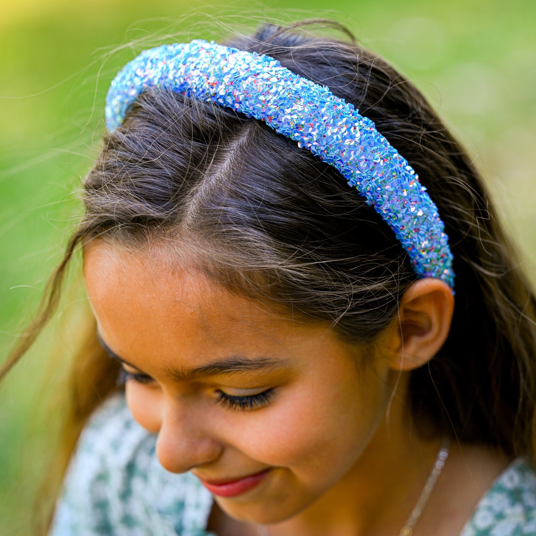 Padded Sparkly Headband - Chunky Sequin Hair Band - FROG SAC