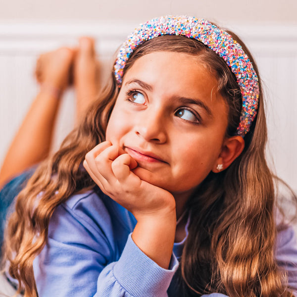 Padded Sparkly Headband Chunky Sequin Hair Band