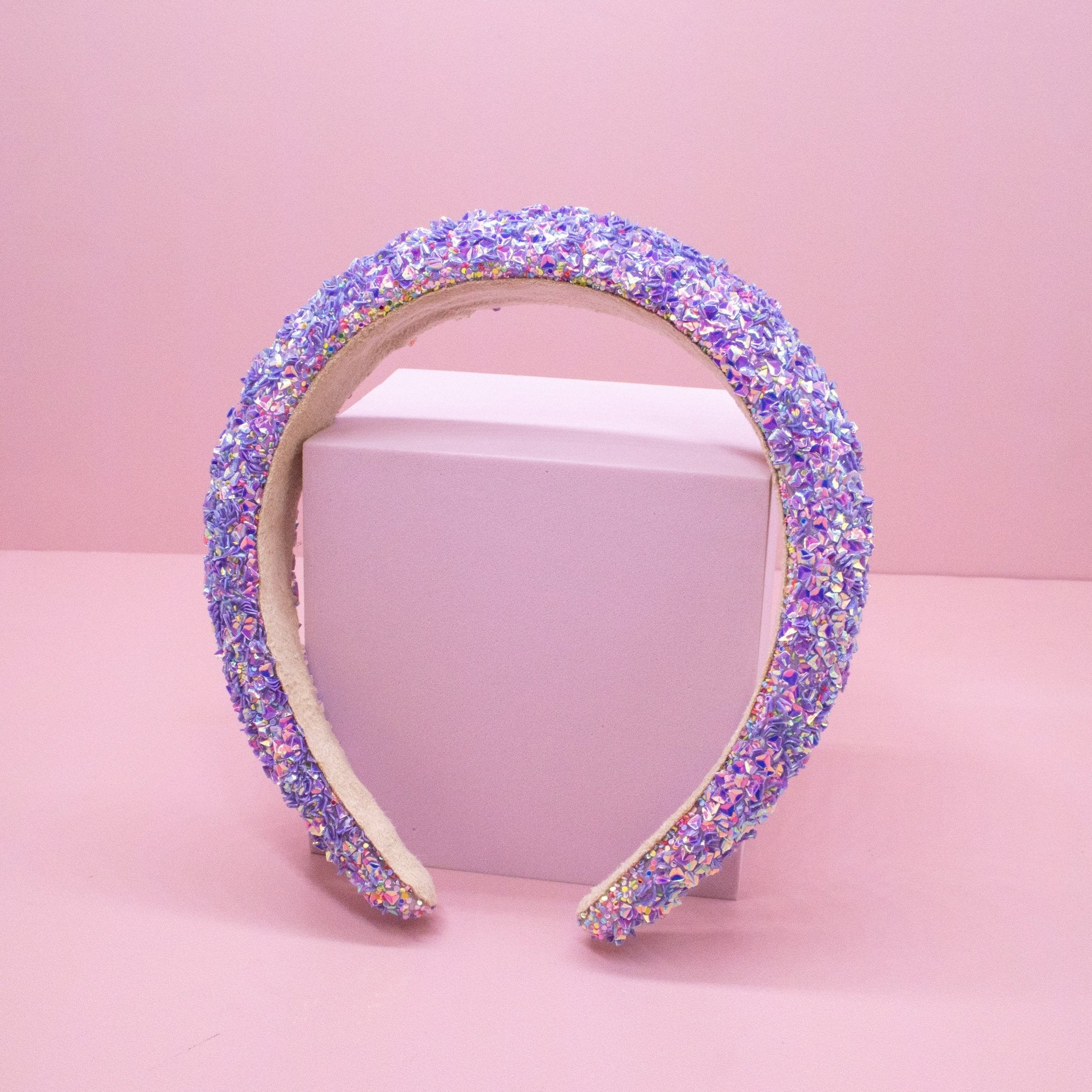 Padded Sparkly Headband - Chunky Sequin Hair Band - FROG SAC