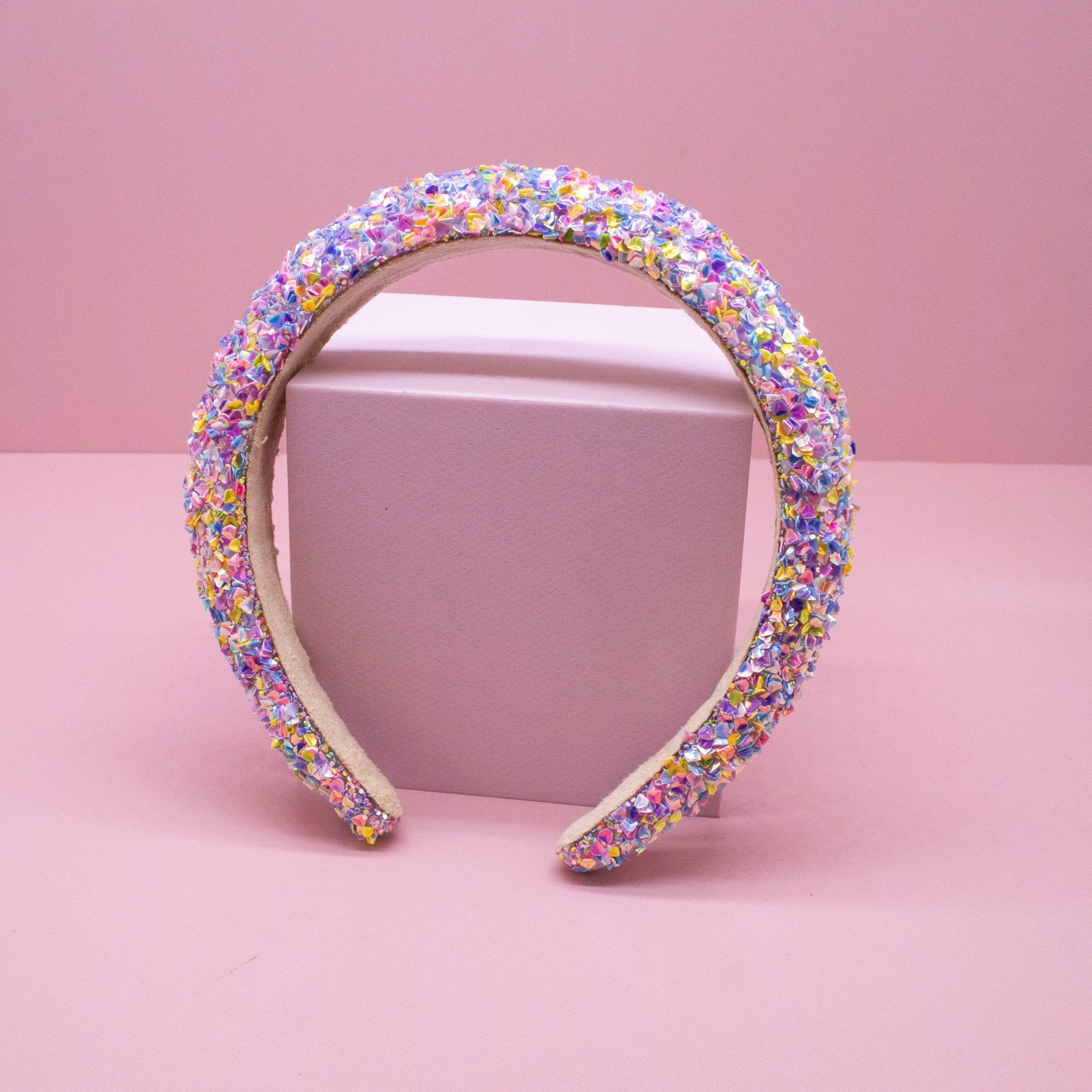 Padded Sparkly Headband - Chunky Sequin Hair Band - FROG SAC