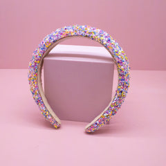 Padded Sparkly Headband - Chunky Sequin Hair Band - FROG SAC
