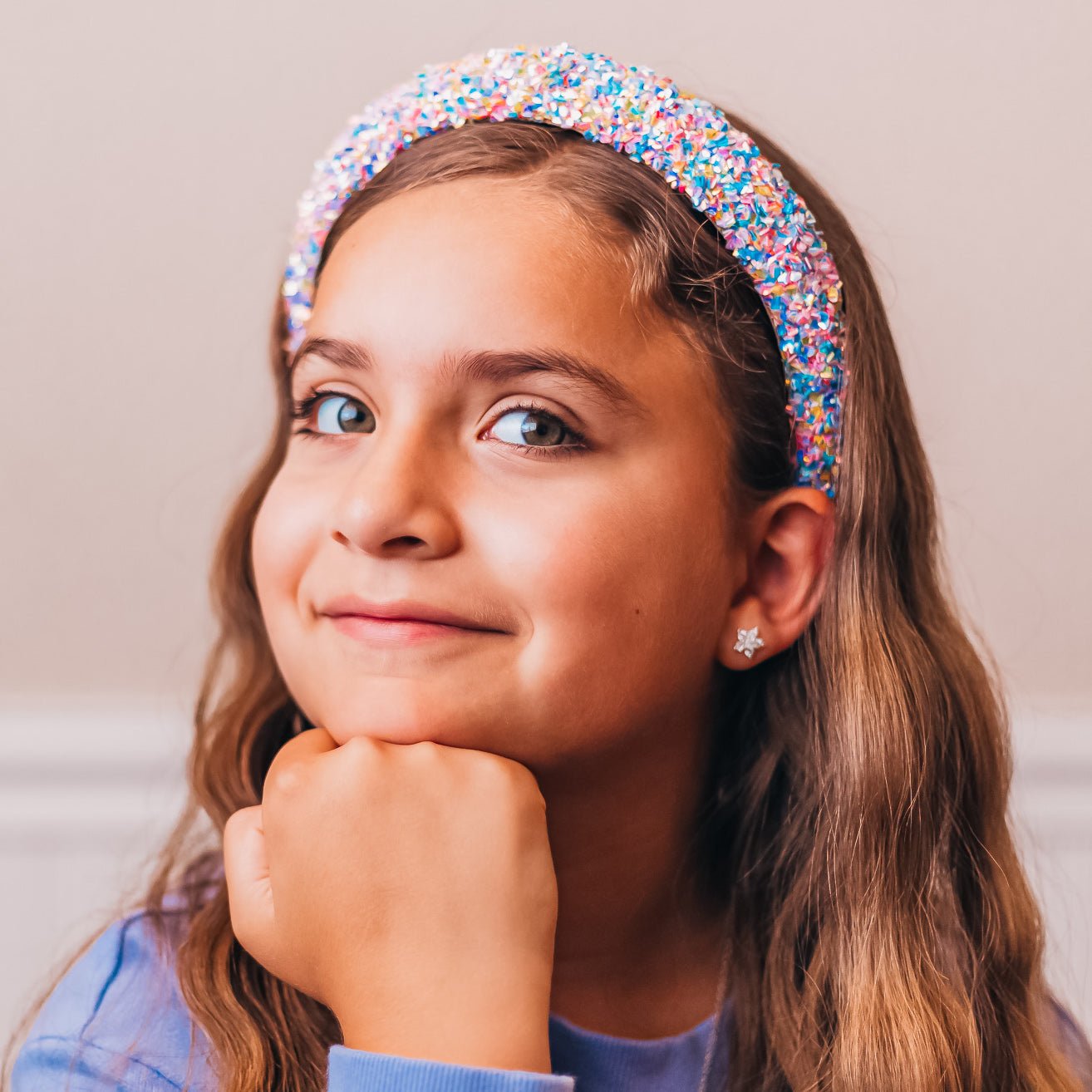 Padded Sparkly Headband - Chunky Sequin Hair Band - FROG SAC