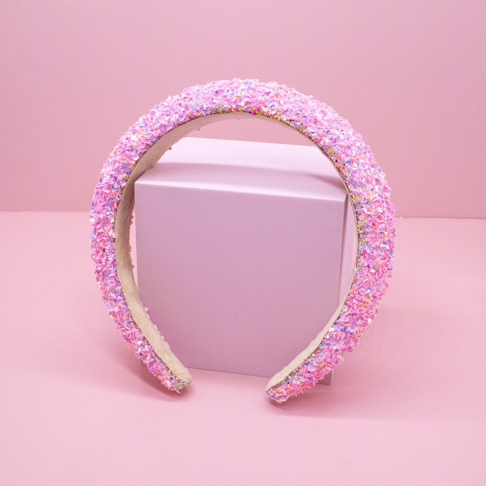 Padded Sparkly Headband - Chunky Sequin Hair Band - FROG SAC