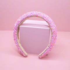 Padded Sparkly Headband - Chunky Sequin Hair Band - FROG SAC