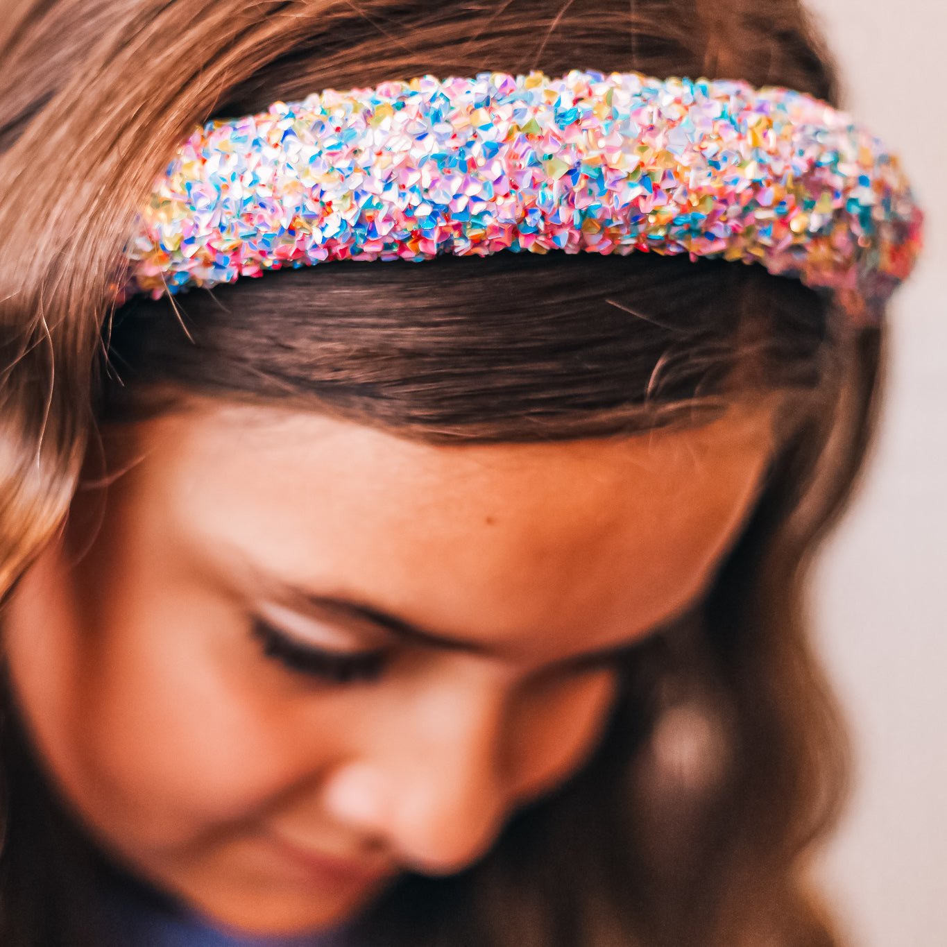 Padded Sparkly Headband - Chunky Sequin Hair Band - FROG SAC