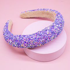 Padded Sparkly Headband - Chunky Sequin Hair Band - FROG SAC