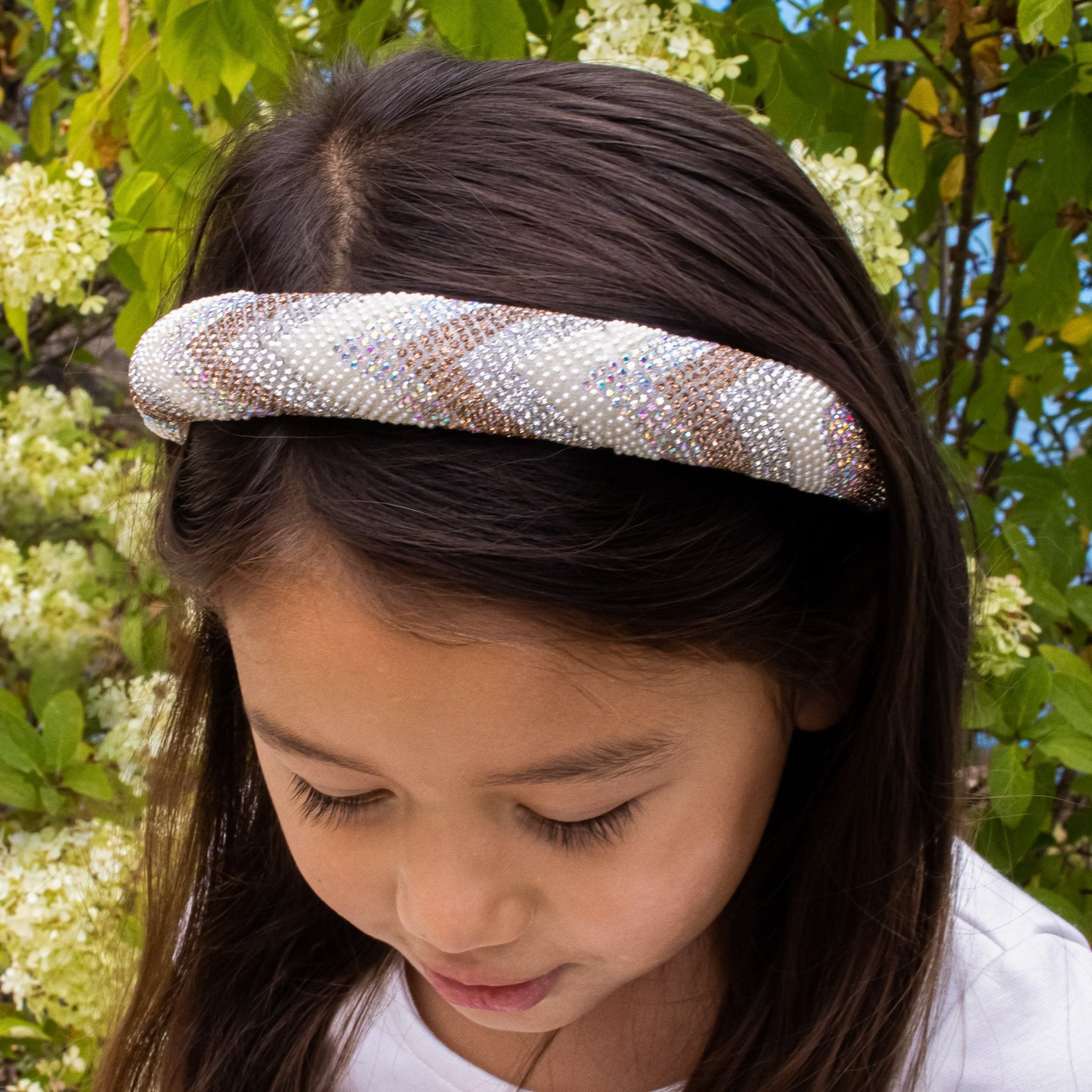Rhinestone Headband - Padded Hair Band - FROG SAC
