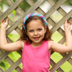 Rhinestone Headband - Padded Rainbow Hair Band - FROG SAC