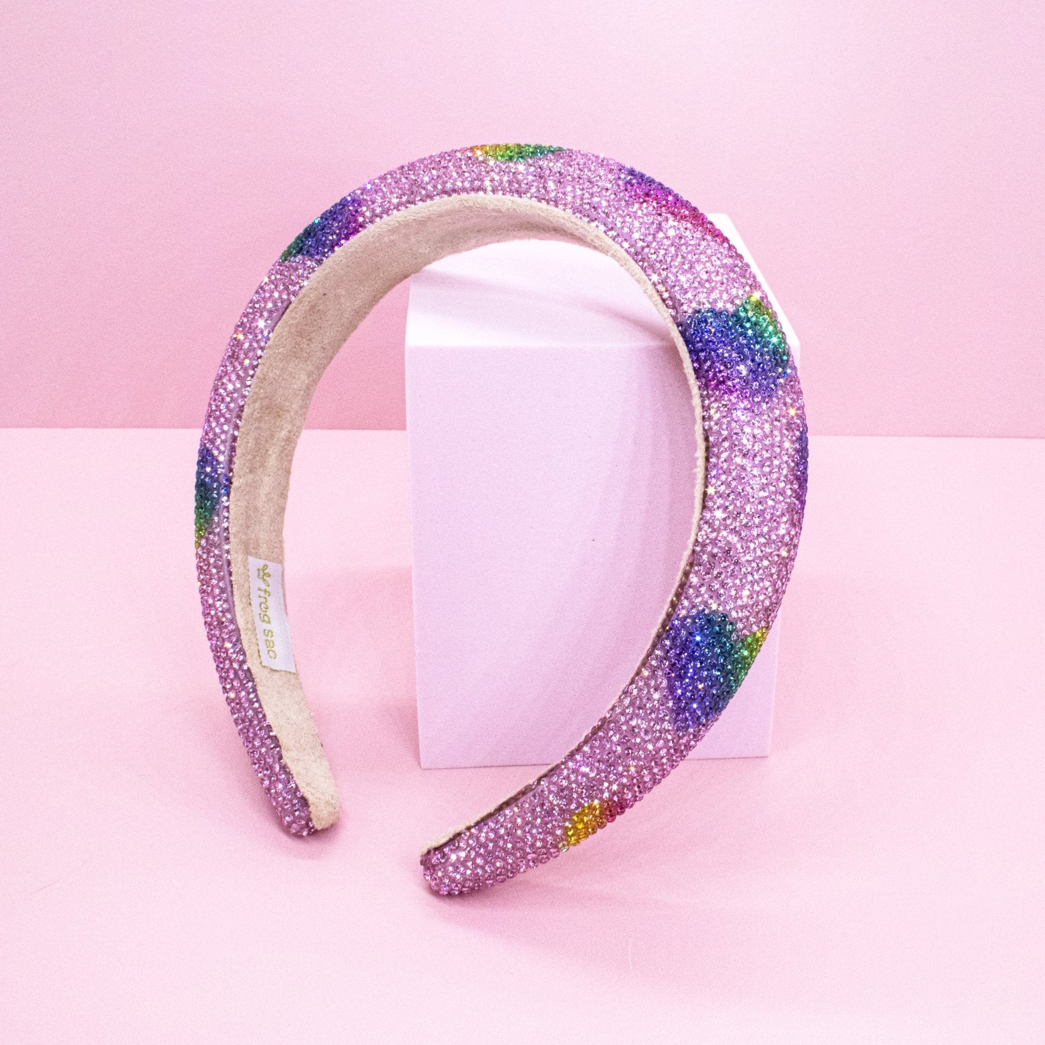 Rhinestone Headband - Padded Tapered Hair Band - FROG SAC