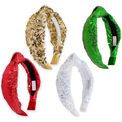 Sequin Knot Headbands - 4 Pack - FROG SAC