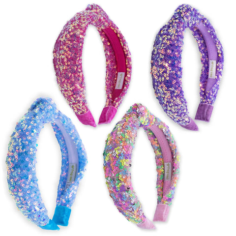 Sequin Knot Headbands - 4 Pack - FROG SAC