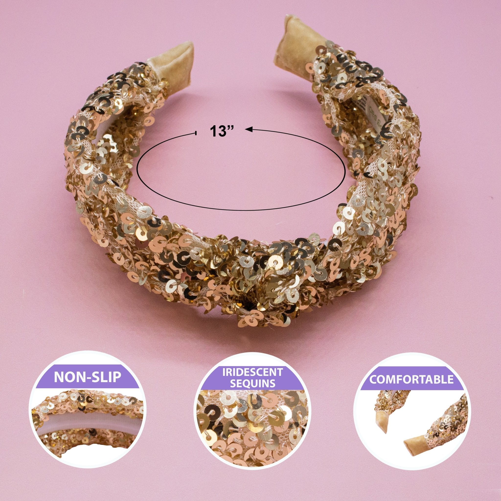 Sparkly Sequin Knot Headband - FROG SAC