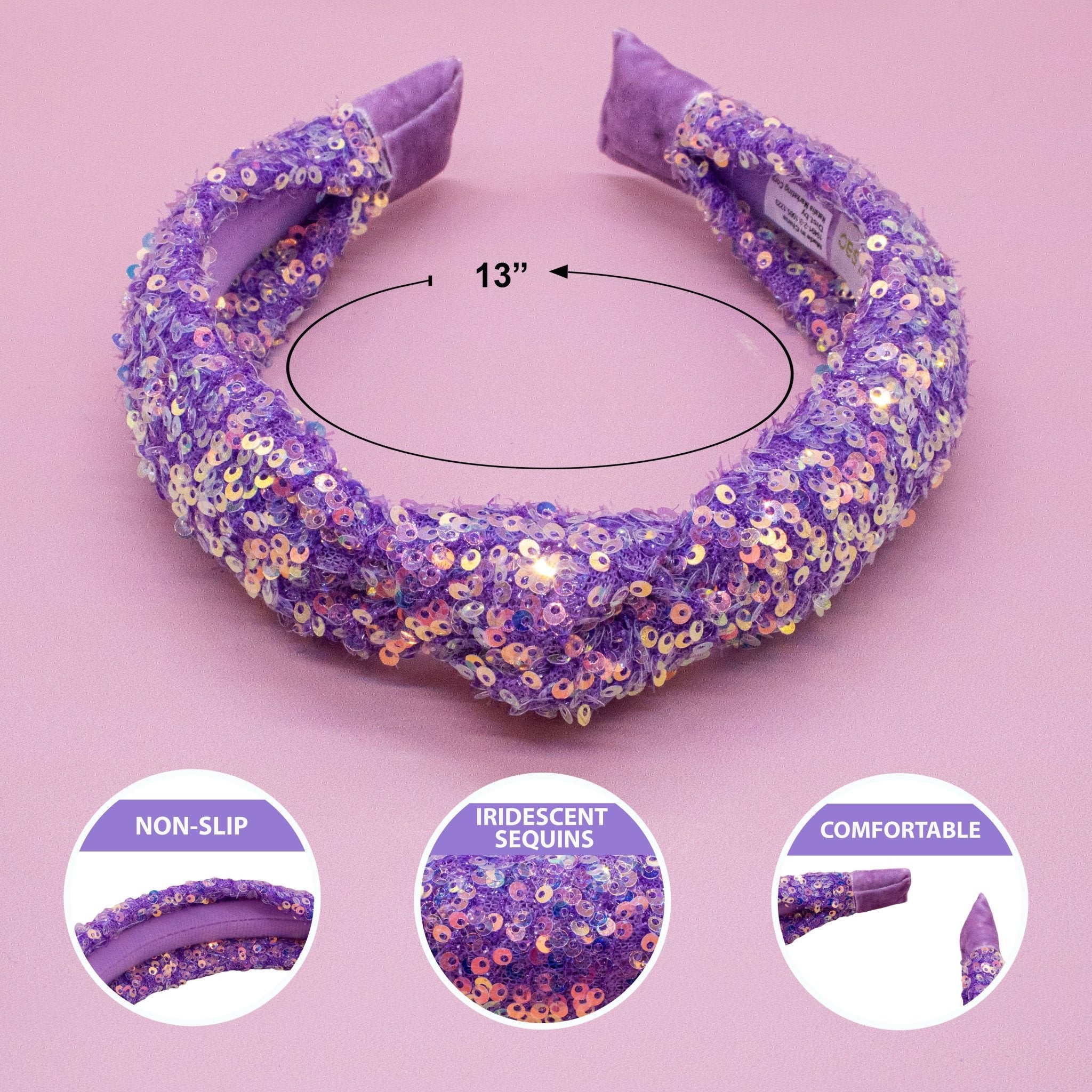 Sparkly Sequin Knot Headband - FROG SAC