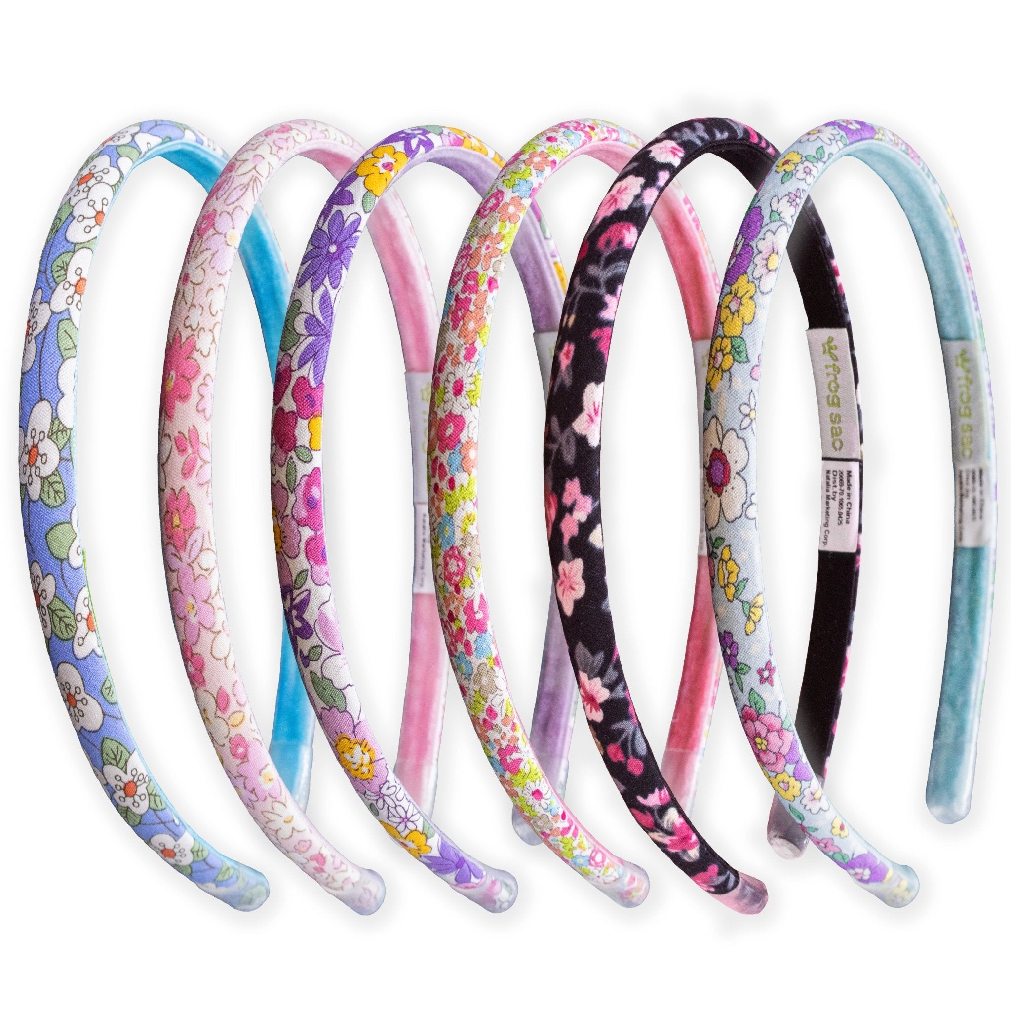 Thin Floral Headbands - 6 Pack - FROG SAC