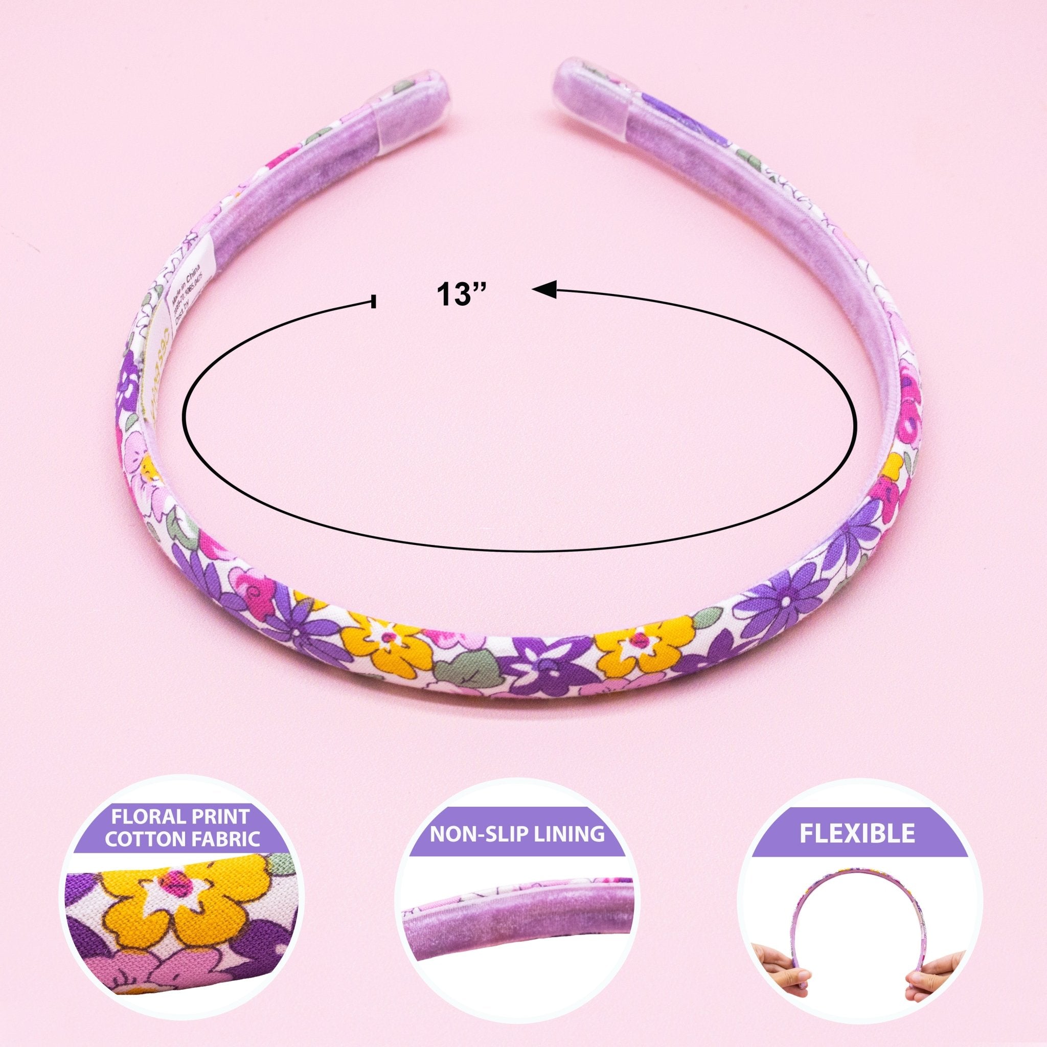 Thin Floral Headbands - 6 Pack - FROG SAC