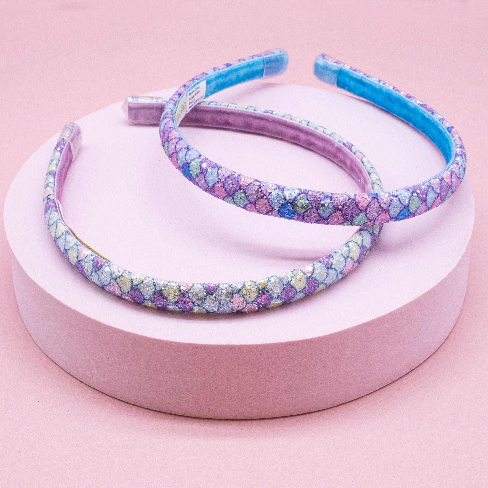 Thin Mermaid Glitter Headbands - 6 Pack - FROG SAC