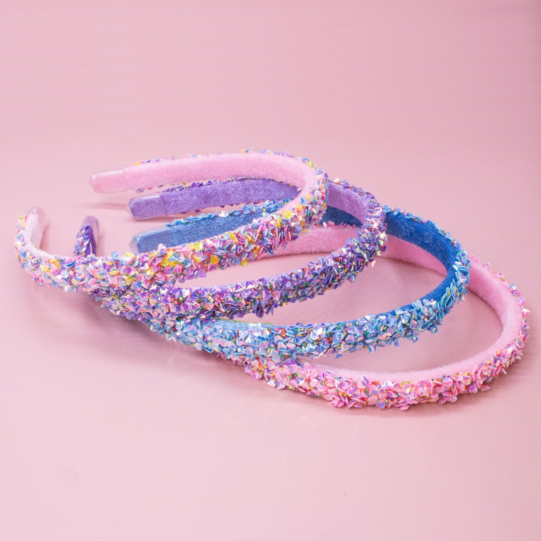 Thin Sequin Headbands - 4 Pack - FROG SAC