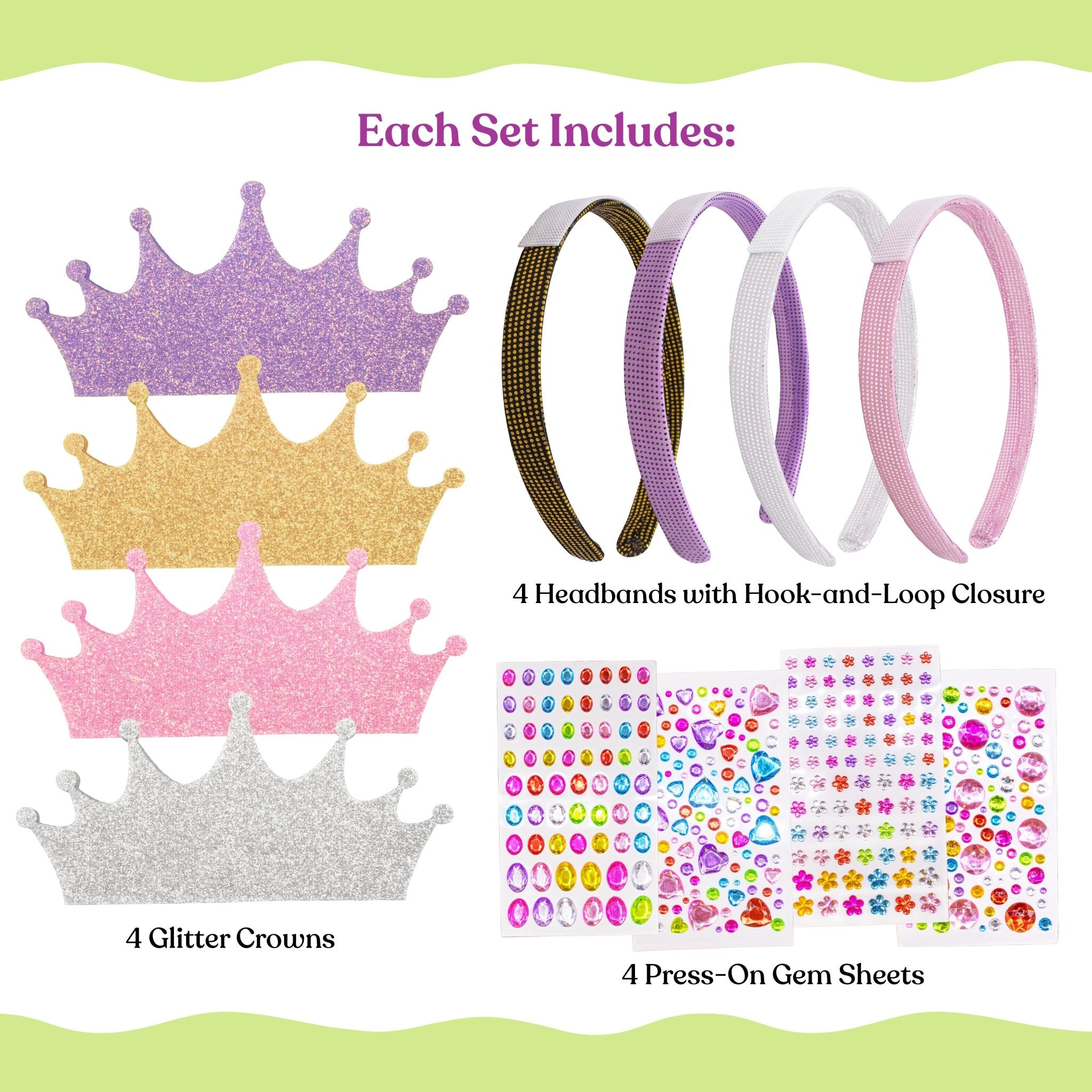 Tiara Crown Headband Making Kit - DIY Craft for Kids - FROG SAC
