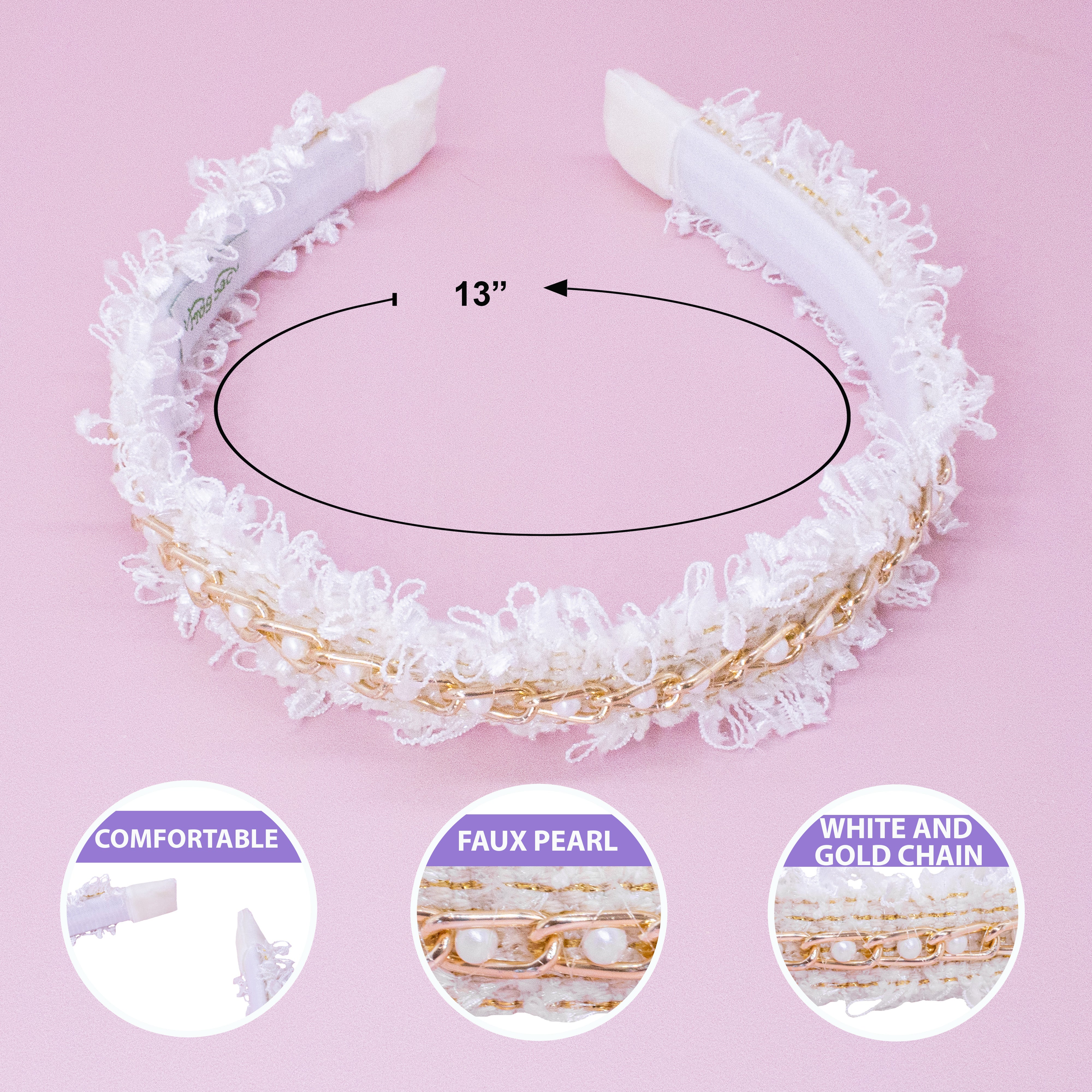 Confetti Pearl Headbands - 2 Pack