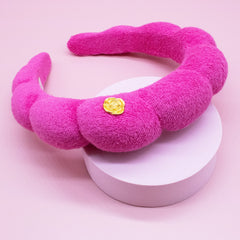 ABBIE ROSE x Frog Sac Spa Headband and Scrunchie Wristbands - Hot Pink - FROG SAC