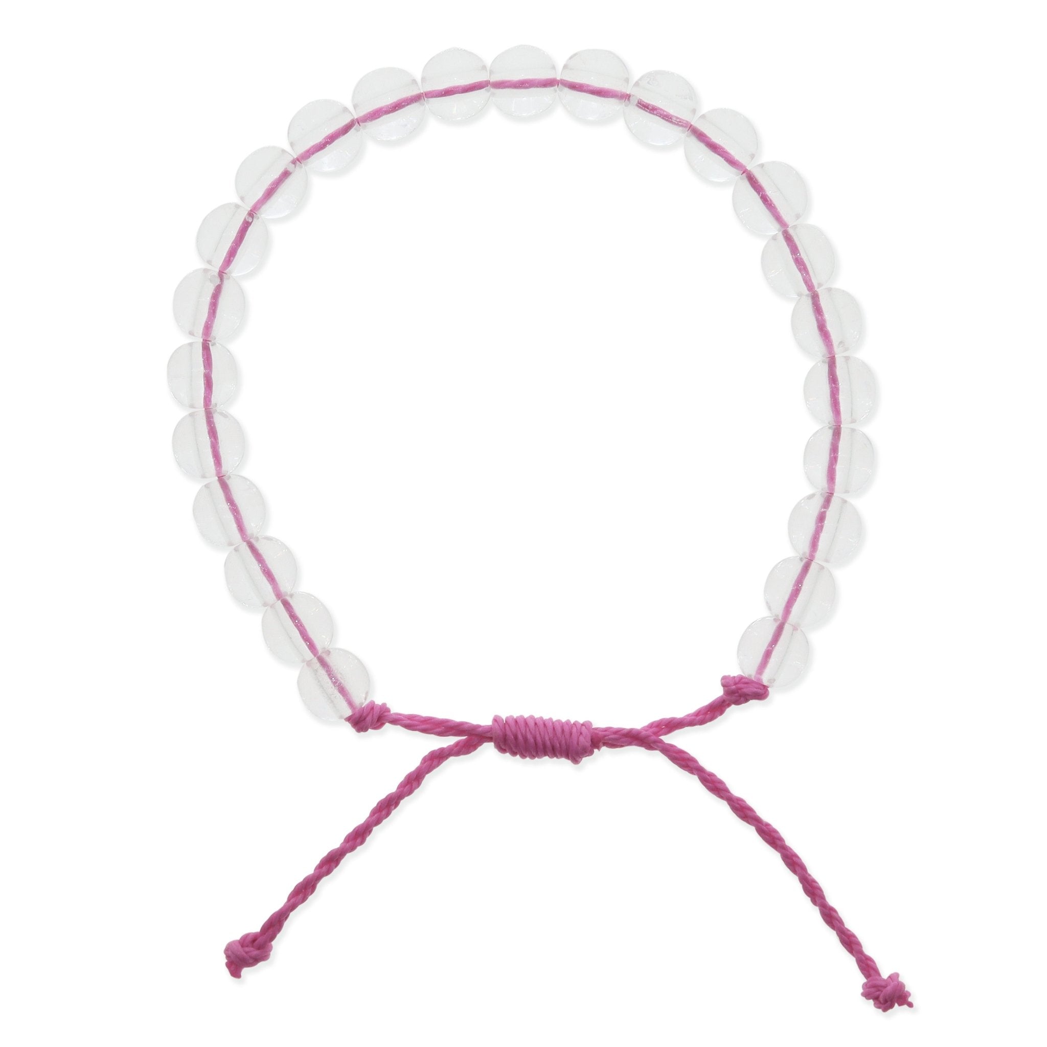 Adjustable Clear Beaded Bracelet - FROG SAC
