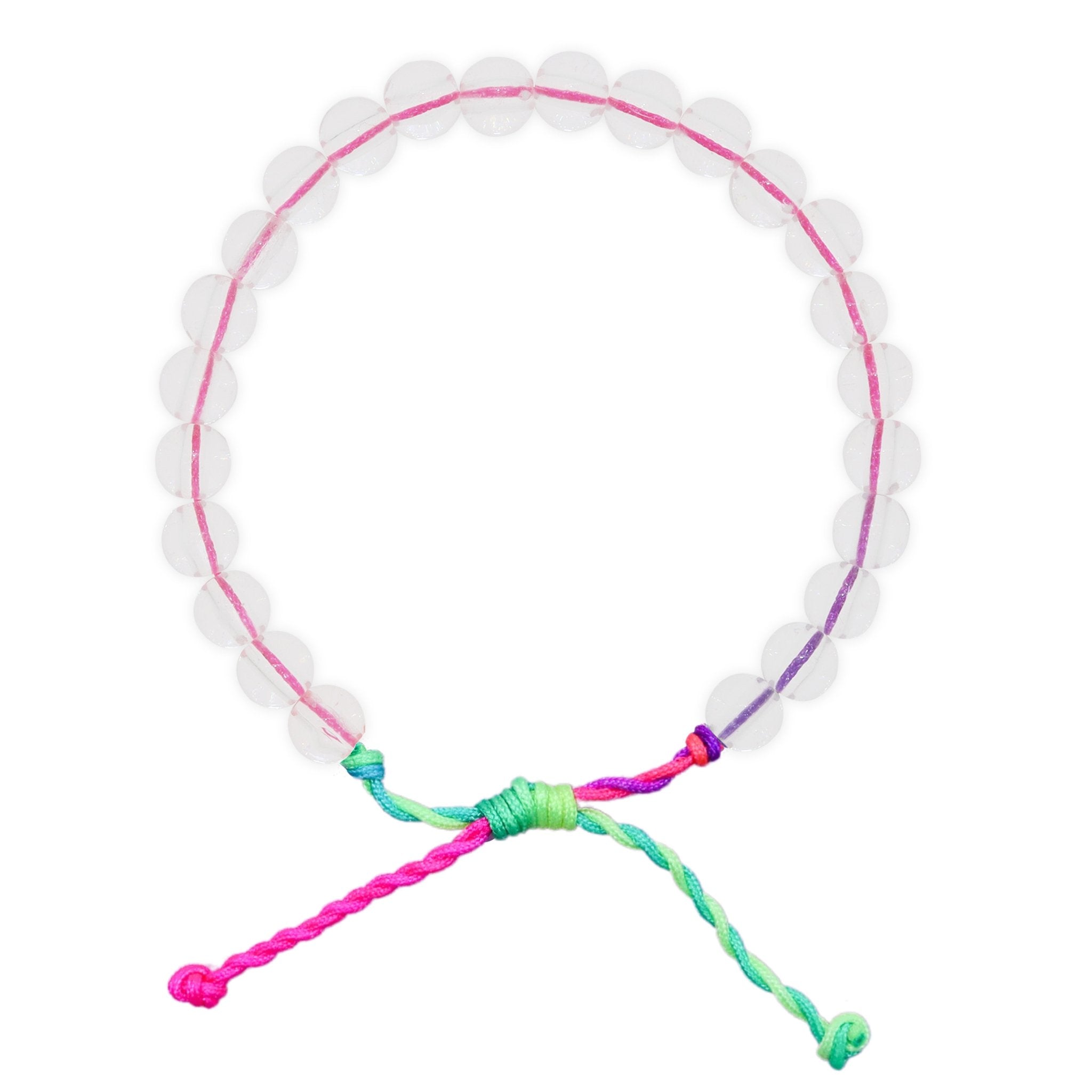 Adjustable Clear Beaded Bracelet - FROG SAC