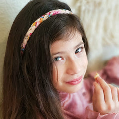 Adjustable Floral Braided Headband - FROG SAC